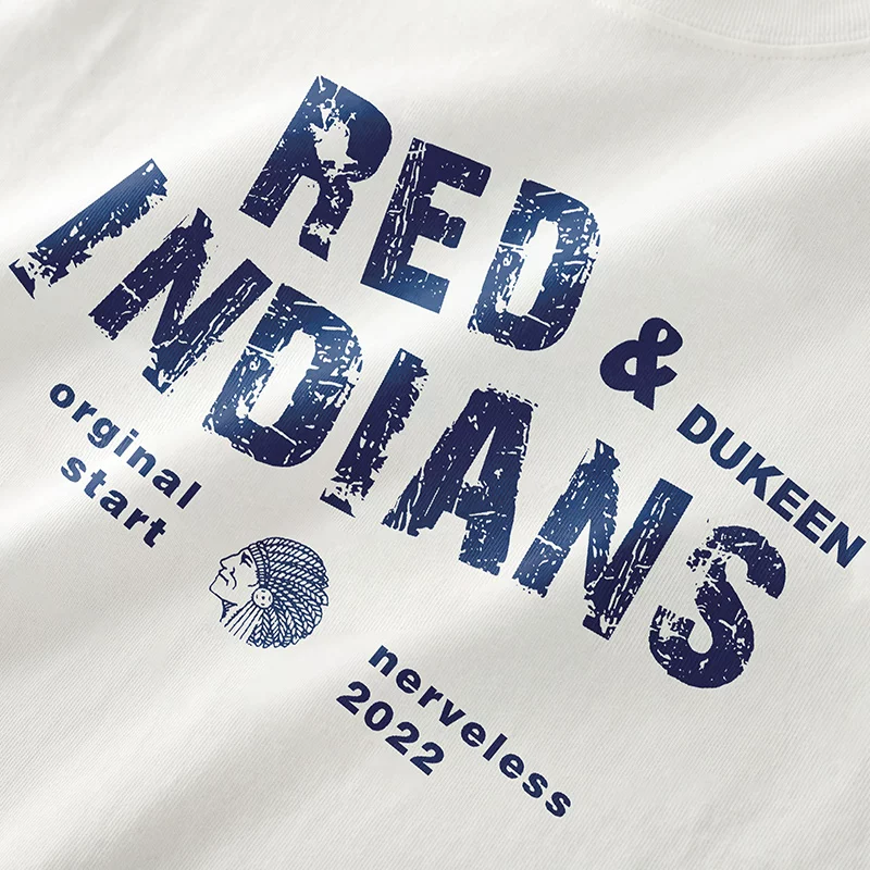 Áo thun nam tay ngắn chất dày 270g, kiểu dáng rộng rãi mùa hè, cổ tròn, in chữ độc đáo, chất liệu cotton nguyên chất, áo thun cặp đôi