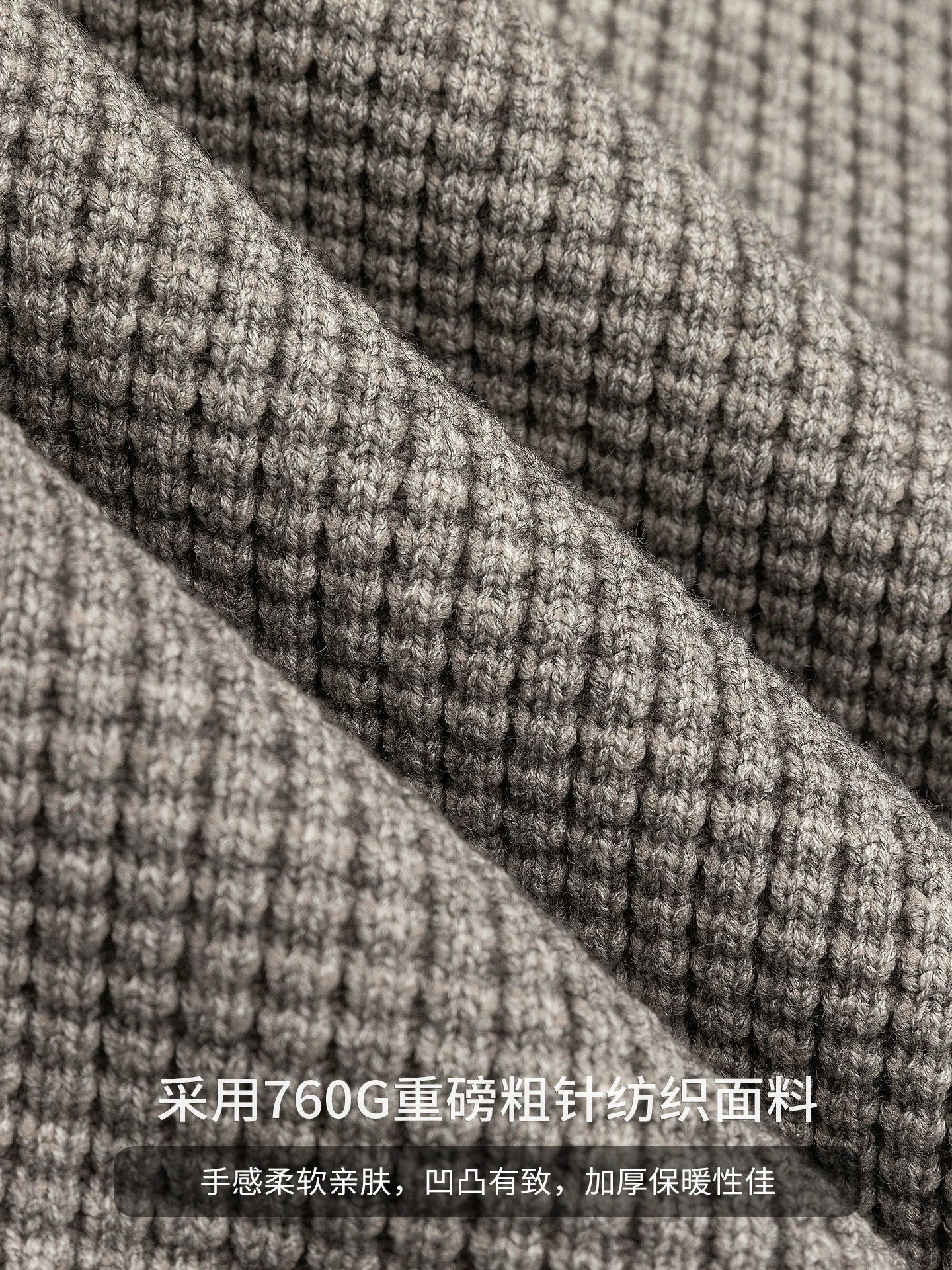 Áo len cổ tròn hạng nặng OMZM750G dành cho nam, áo len dệt kim dày dặn ấm áp mùa đông, áo len dệt kim phong cách retro lười biếng kiểu Mỹ.