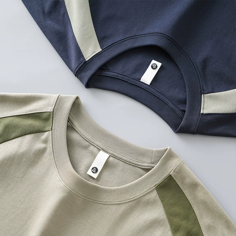 Áo thun nam OMZM kiểu Mỹ, nhanh khô, tay ngắn, mùa hè 2025, kiểu dáng rộng, tay raglan, cổ tròn, áo thể thao nửa tay