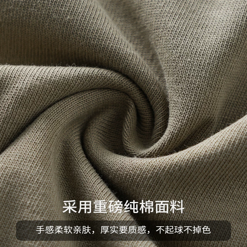 Áo thun thêu cotton nguyên chất hạng nặng OMZM dành cho nam ngắn tay mùa hè dáng rộng cỡ lớn Áo thun cổ tròn dành cho thanh thiếu niên và học sinh nửa tay