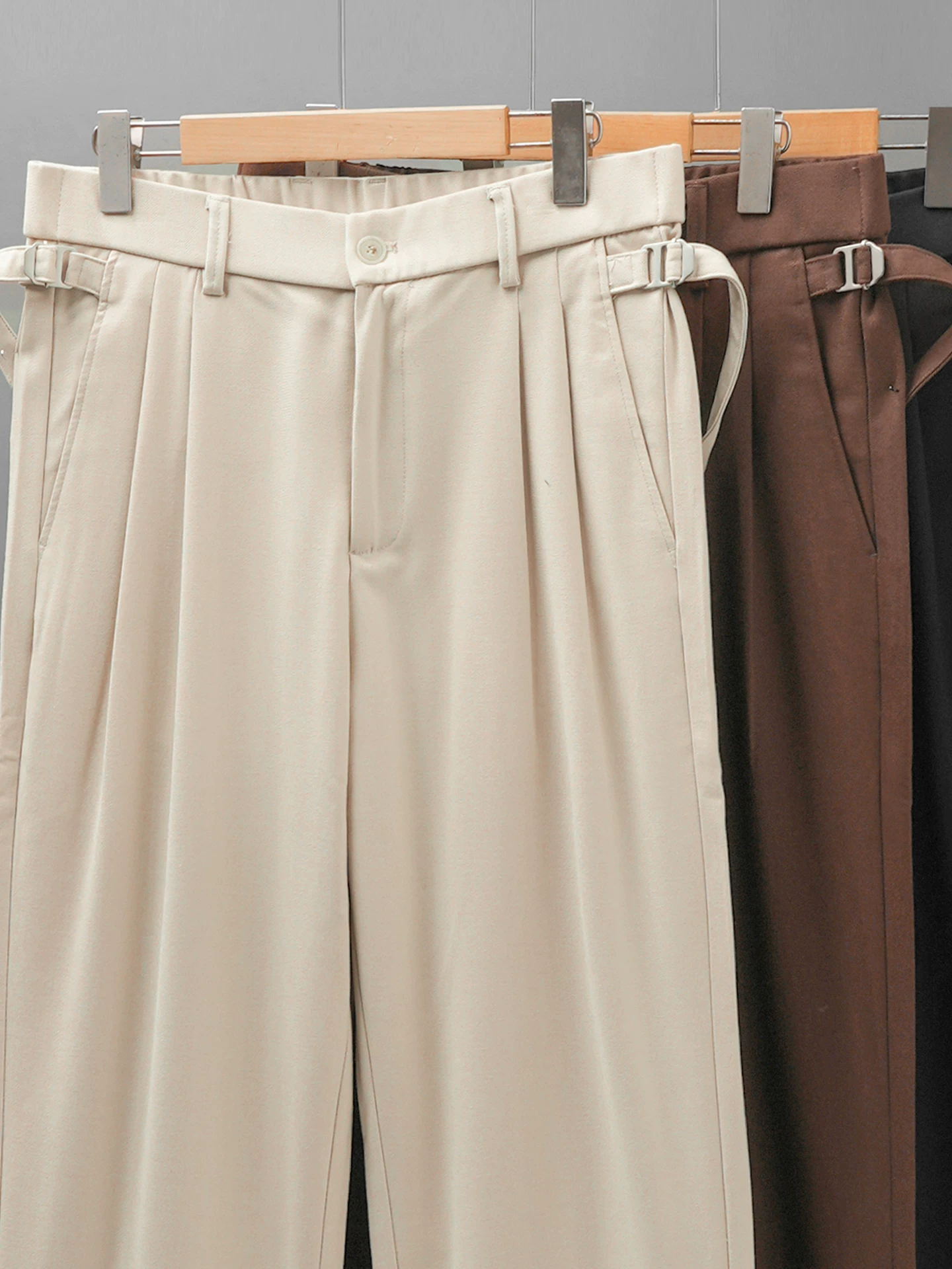 Quần dài thẳng kiểu Mỹ của OMZM dành cho nam, quần dài ấm áp mùa thu đông, quần thể thao đạp xe ngoài trời, quần thể thao rộng rãi thông thường.