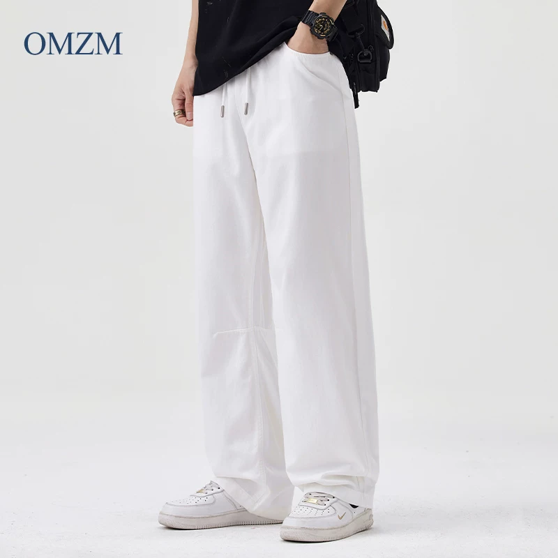Quần âu nam chất liệu Lyocell Tencel kiểu Mỹ OMZM, mẫu mới hè 2025, dáng rộng, ống đứng, chất liệu mềm mại, thoải mái.