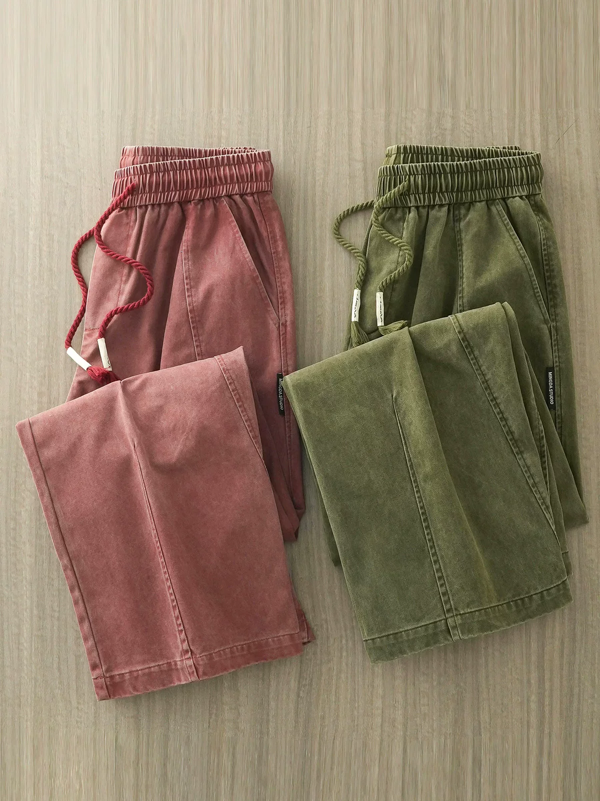 Quần scimitar hạng nặng OMZM dành cho nam, quần cargo ống thẳng dáng rộng mùa xuân thu, quần lưỡi liềm chắp vá thương hiệu thời thượng, quần thể thao thường ngày