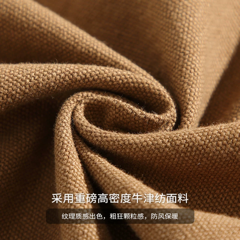 Áo khoác có ve áo kiểu Mỹ OMZM dành cho nam, áo khoác dày giữ ấm ngoài trời chống gió mùa thu đông, áo gió phối màu thông thường.