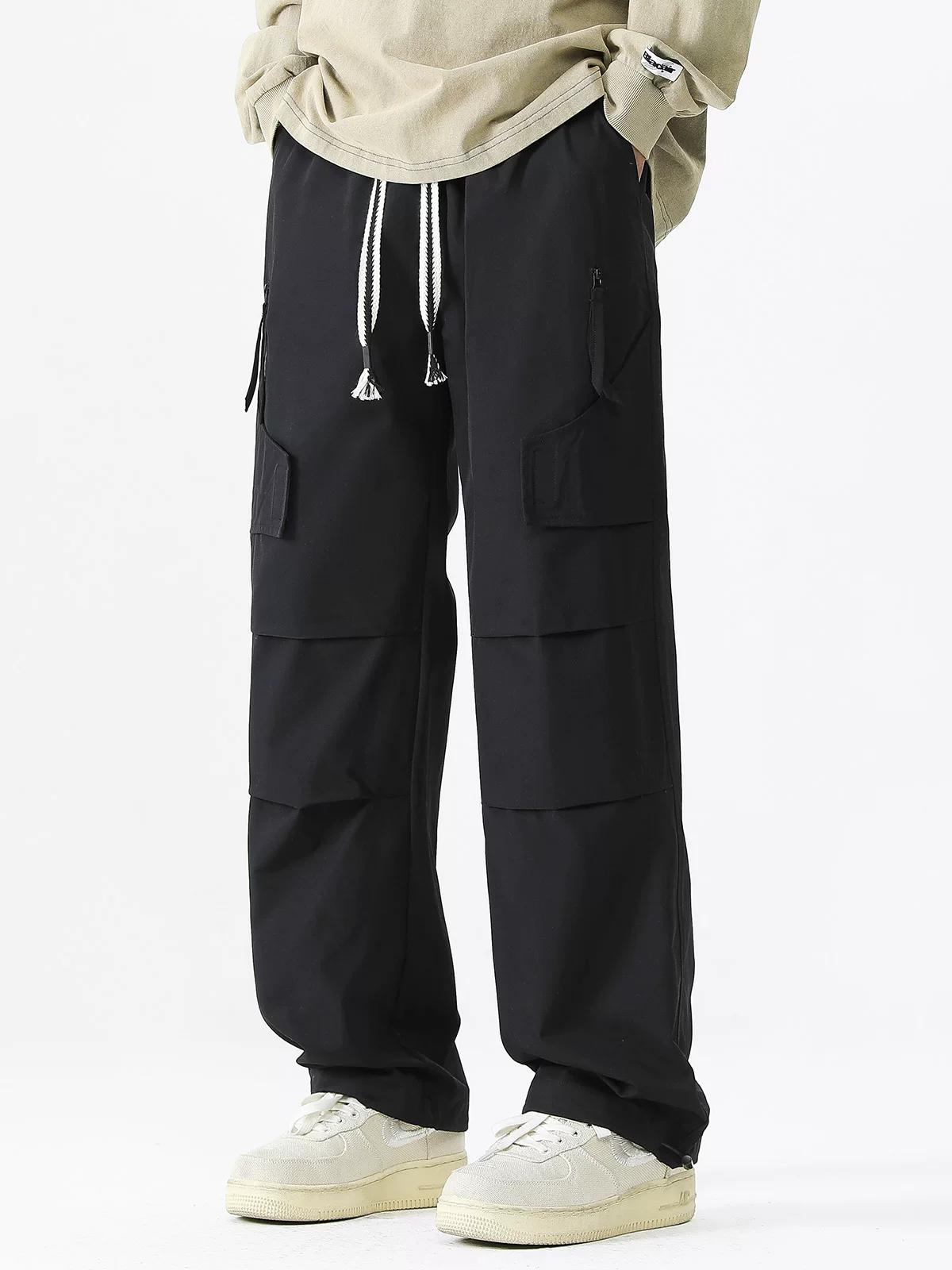 Quần công sở kiểu Mỹ OMZM dành cho nam, quần lính dù ống rộng dáng rộng nhẹ nhanh khô mùa hè, quần đi bộ đường dài ống thẳng thể thao