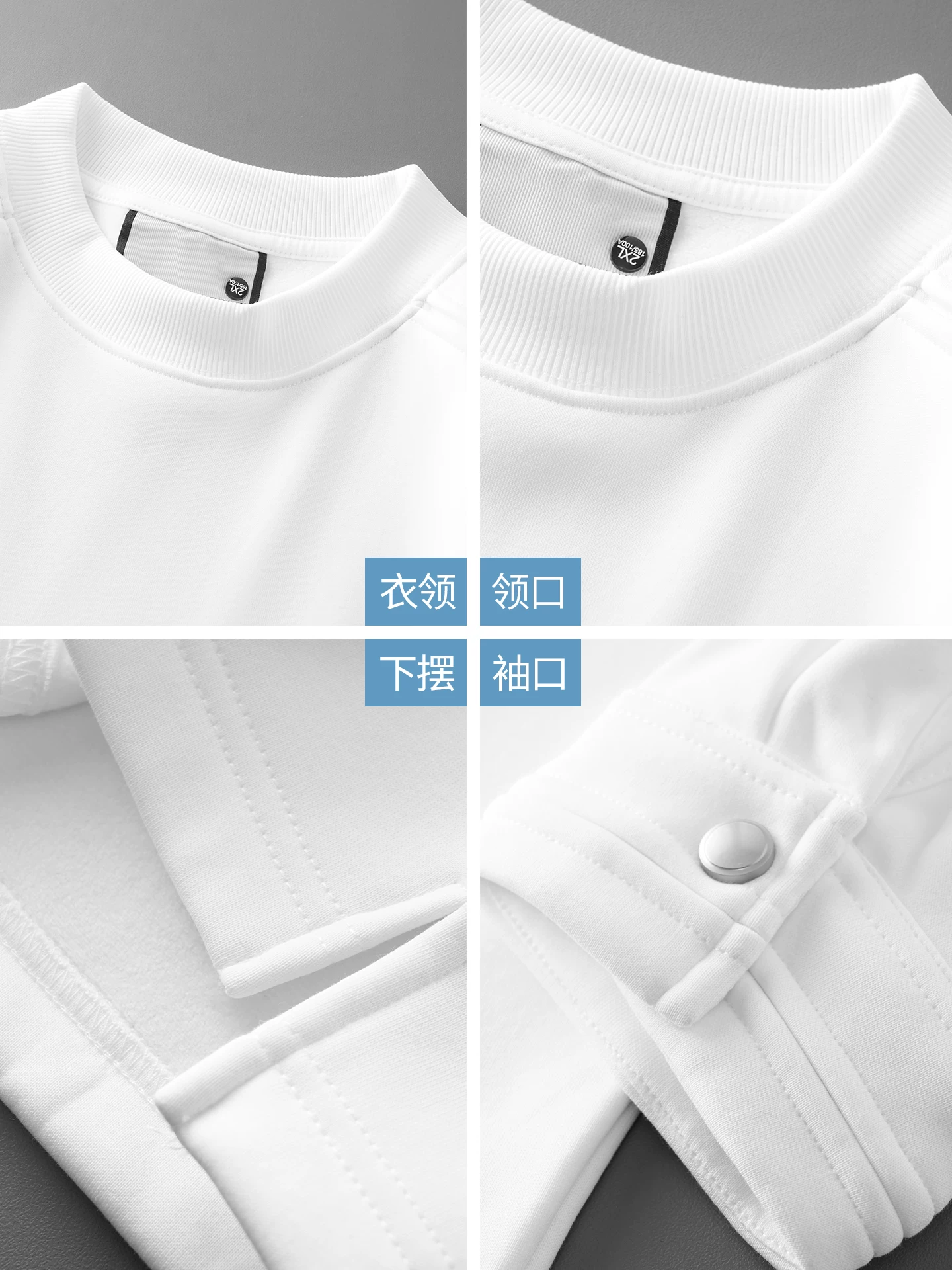 Áo nỉ hạng nặng OMZM340G dành cho nam, lớp bên trong dày dặn ấm áp mùa đông, tay áo dài phối màu theo phong cách cổ điển Mỹ