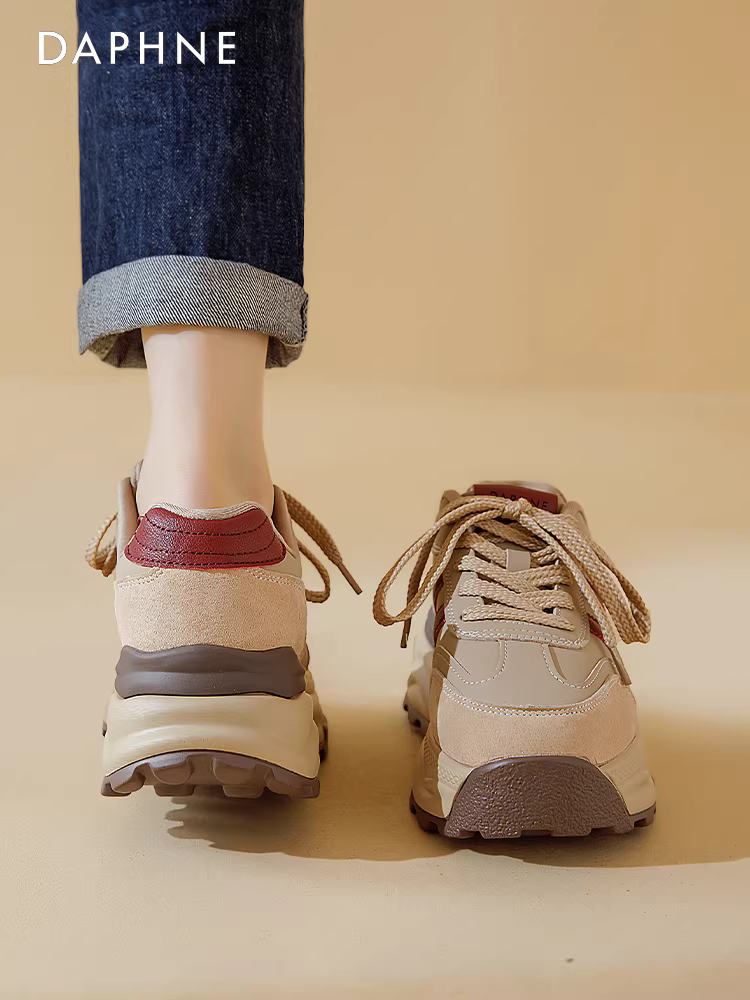 Giày thể thao đế dày Daphne tăng chiều cao dành cho nữ, mẫu mới thu 2025, phong cách Melard, giày thể thao thường ngày, giày tập luyện kiểu Đức