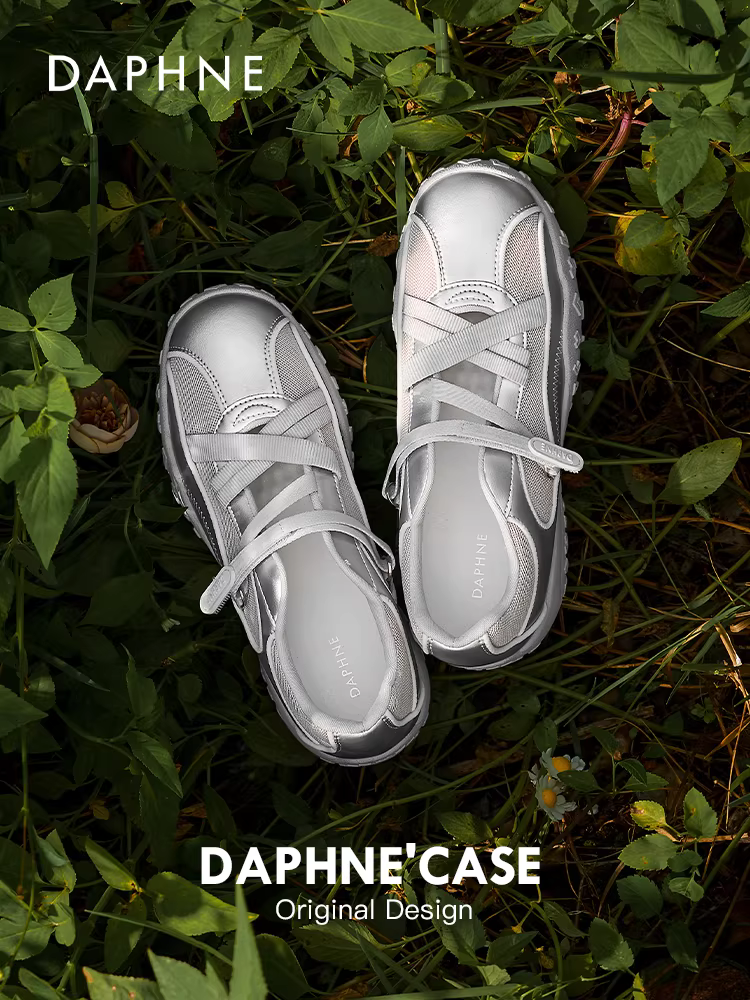 Giày tập múa ba lê Daphne, dép thể thao nữ, giày bệt bạc mới 2025, giày Mary Jane mùa hè thoáng khí dành cho nữ
