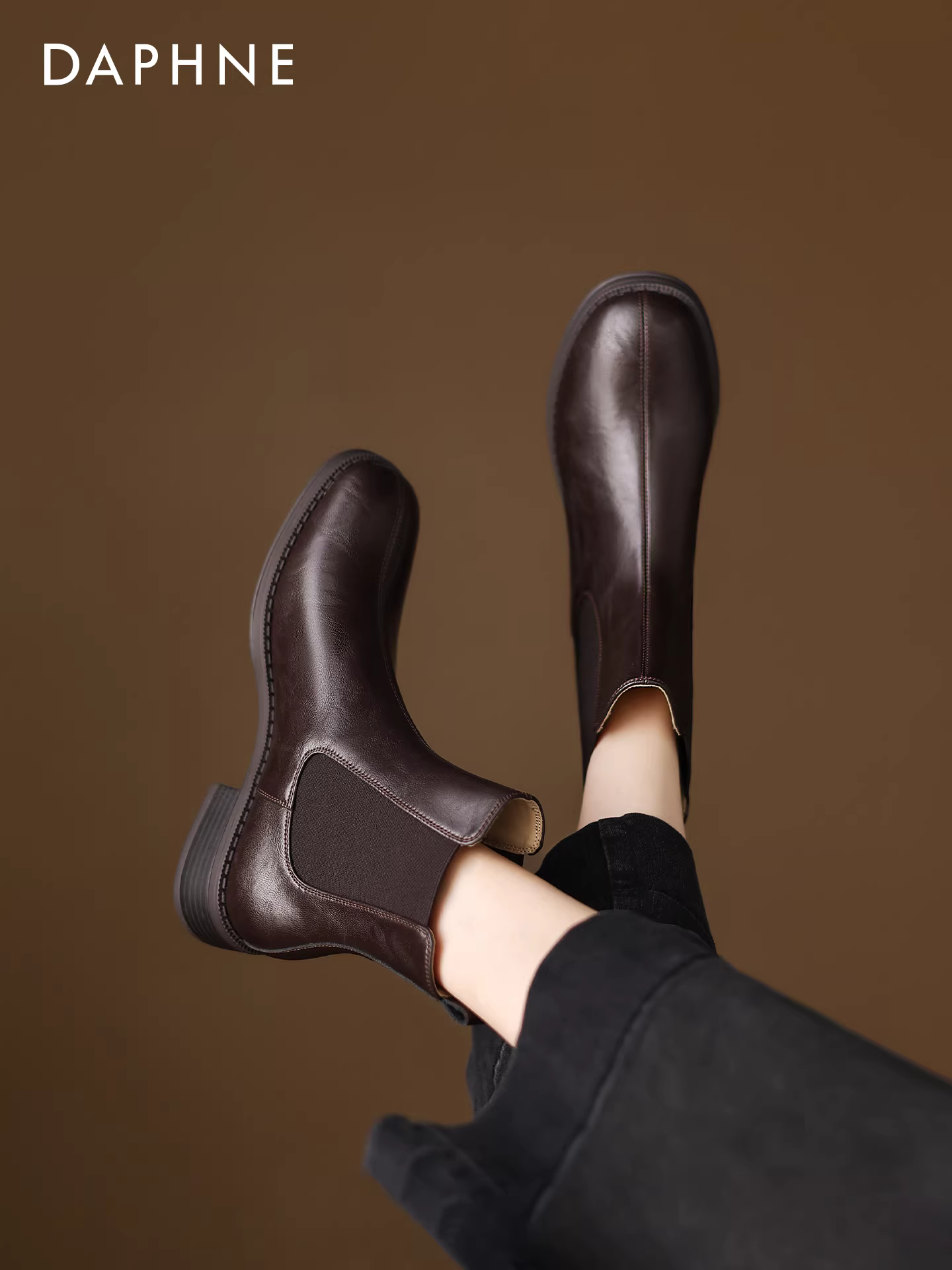 Giày Chelsea kiểu Anh Daphne dành cho nữ, mẫu mới thu đông 2025, đế dày, kiểu Martin, boots ngắn Melard