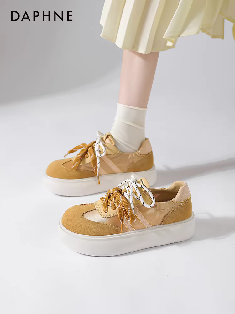 Giày tập múa ba lê Daphne dành cho nữ, mẫu mới xuân hè 2025, đế dày, giày thể thao thường ngày, kiểu lười, đế mềm