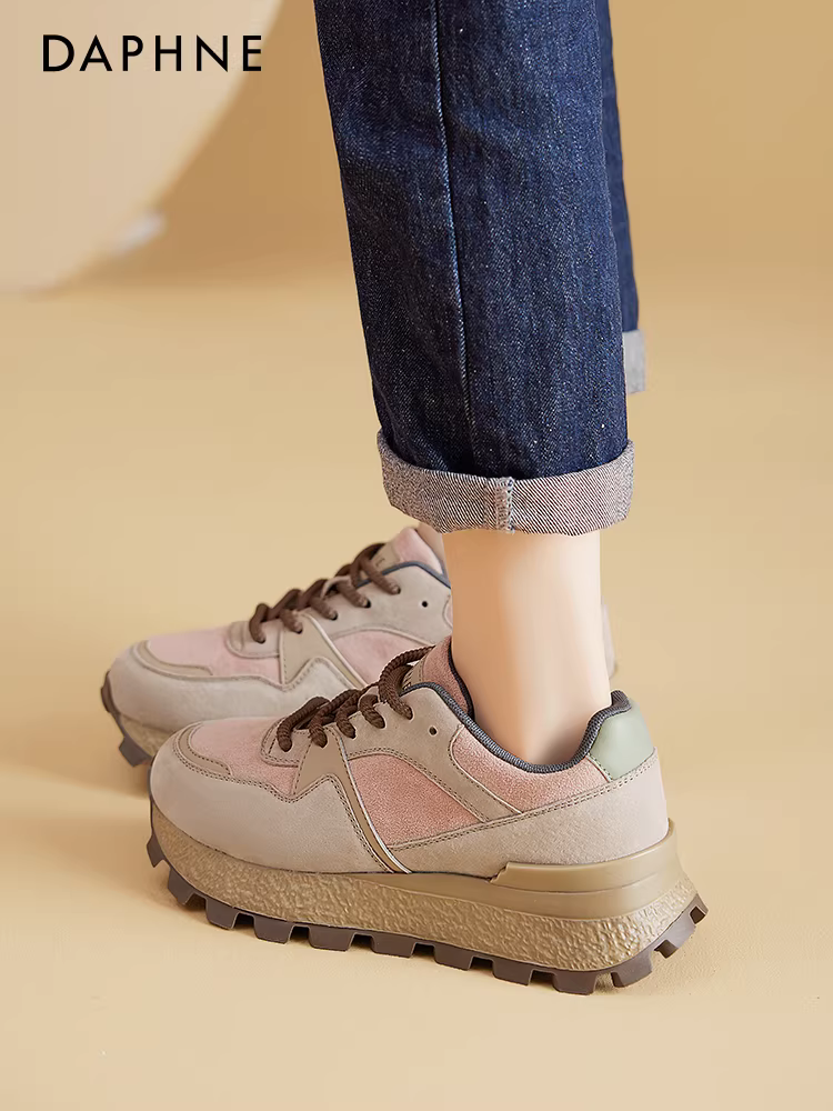 Giày tập múa ba lê Daphne dành cho nữ 2026 mùa xuân mới màu hồng đế dày giày bố giày thể thao ngoài trời thông thường