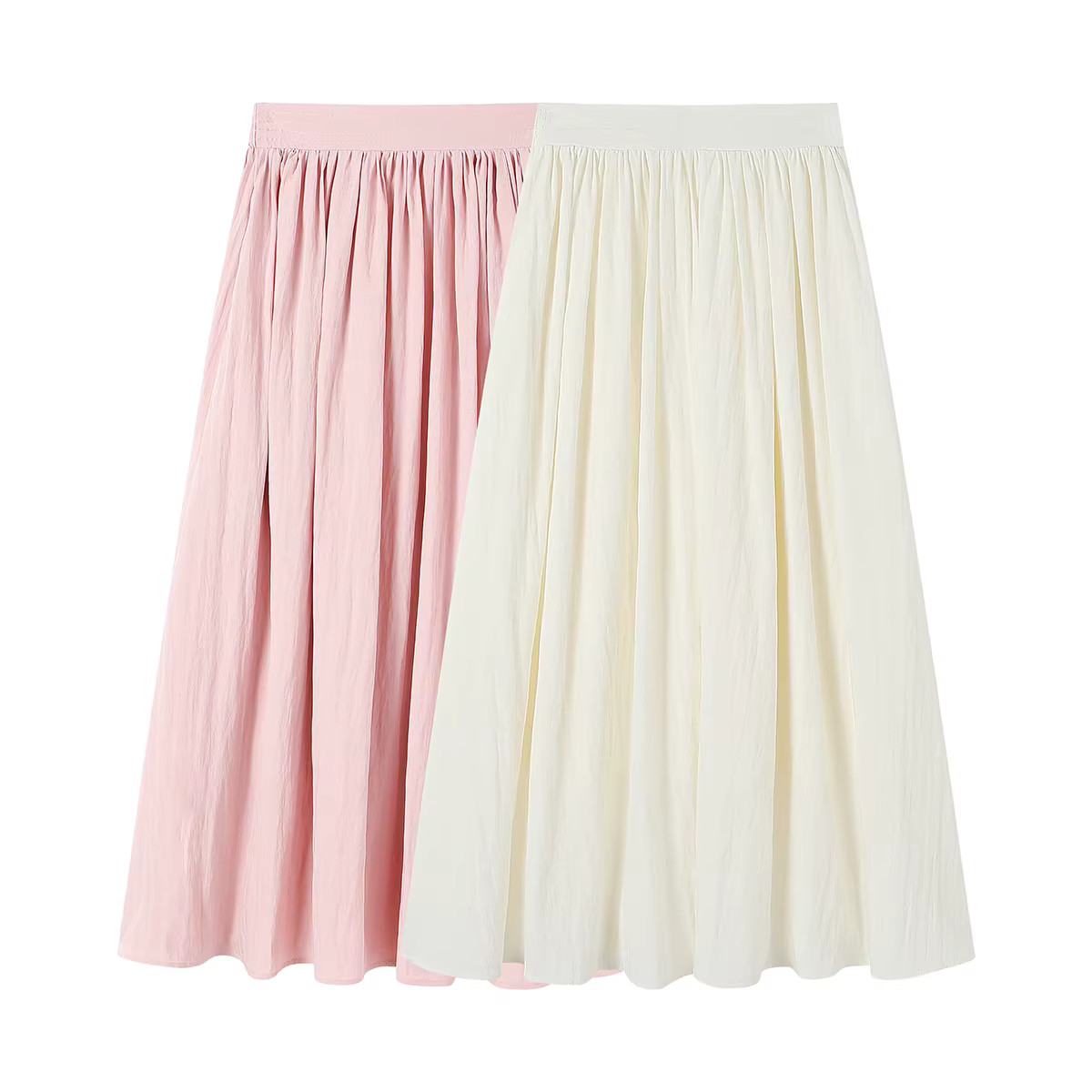 Thiết kế đơn giản giản dị theo phong cách Hàn Quốc, váy midi eo cao đa năng, thanh lịch, tôn dáng cho nữ, váy chữ A kiểu dù mùa hè mới