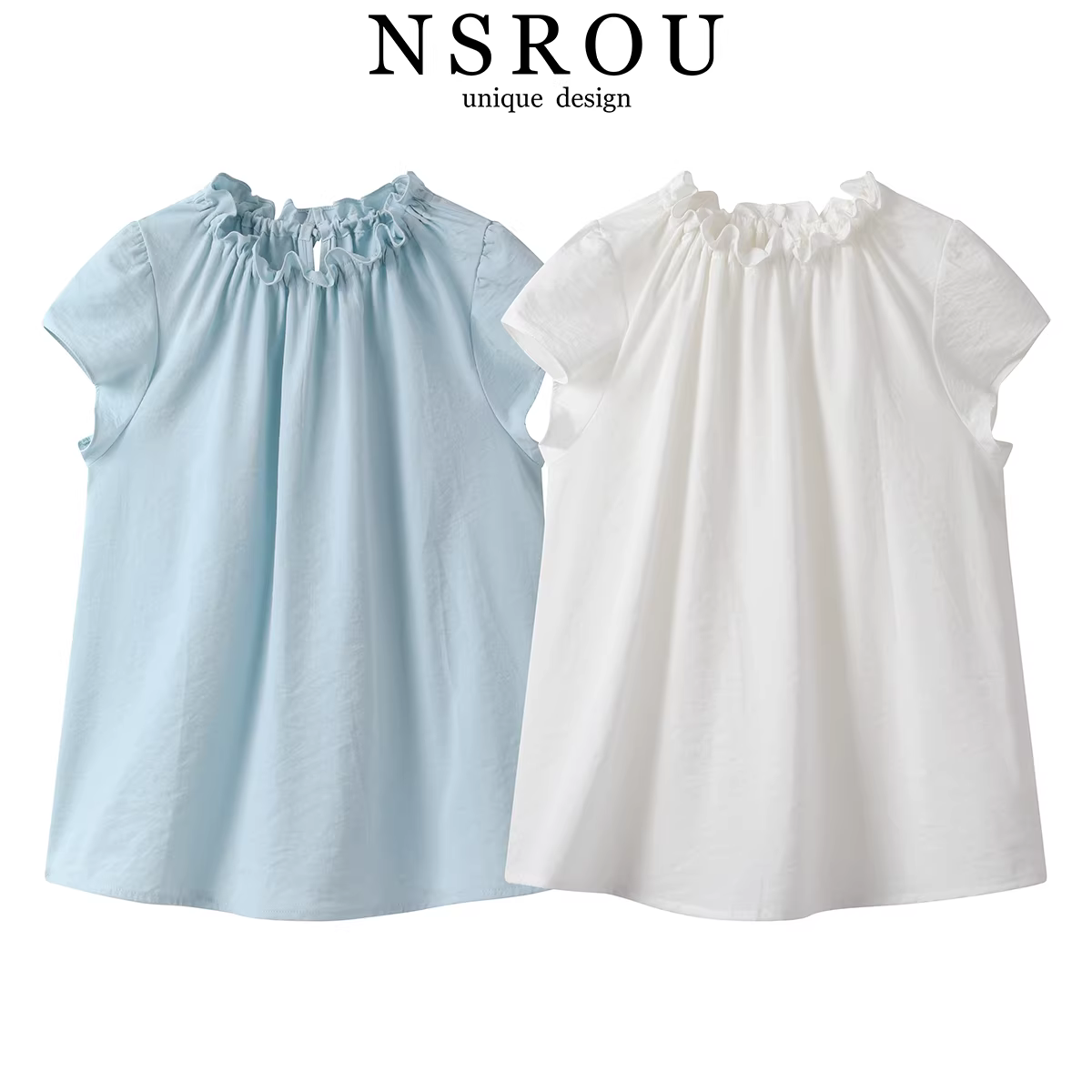 Áo sơ mi ngắn tay màu trơn kiểu Pháp dành cho nữ, hợp thời trang mùa hè, giảm tuổi tác, đa năng, thiết kế độc đáo, áo kiểu giản dị