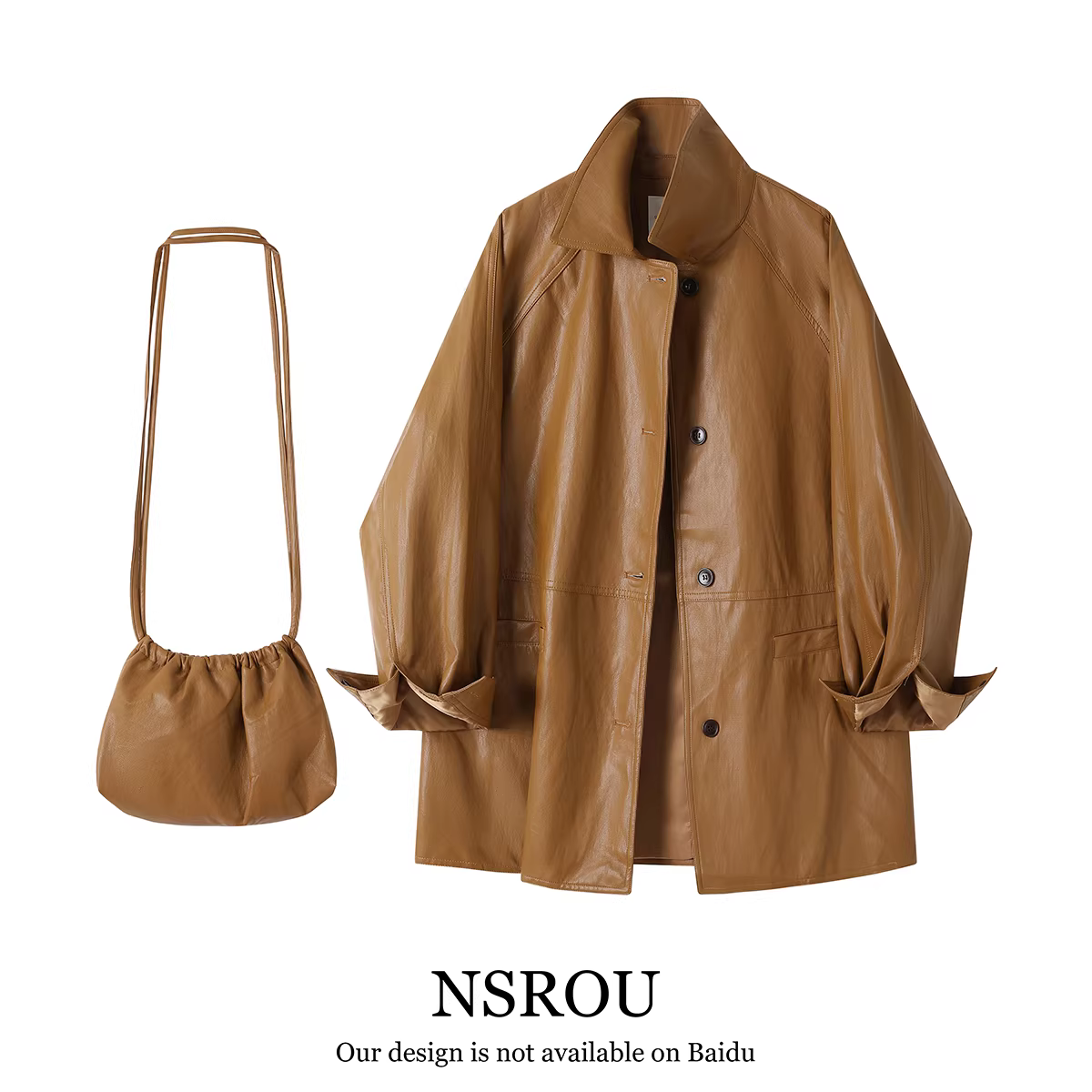 Áo khoác da siêu phong cách độc đáo theo phong cách NSROU Hồng Kông dành cho nữ, áo khoác parka phong cách Anh quốc giản dị mùa xuân và mùa thu của Hàn Quốc.