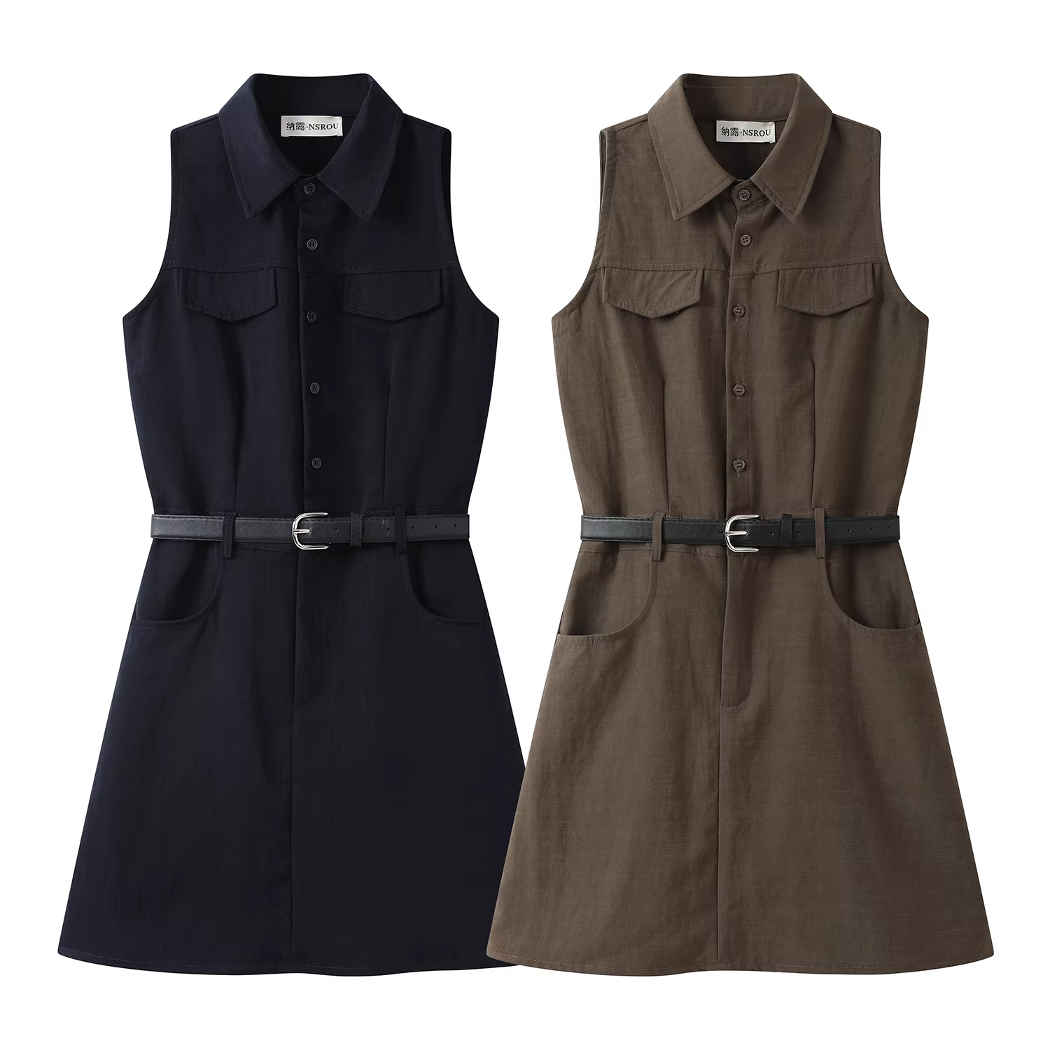 Váy chữ A không tay cổ điển kiểu Pháp dành cho nữ, phong cách mùa hè mới, dáng ôm nhỏ nhắn, váy ngắn ôm sát