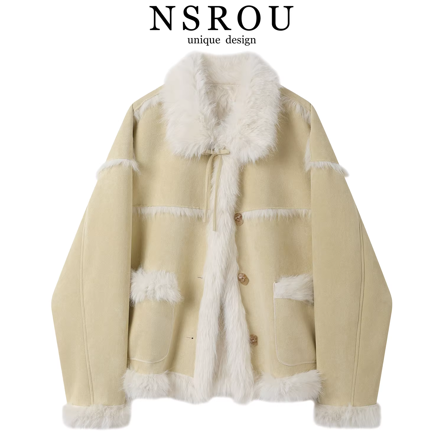 Áo khoác ngắn tích hợp lông cừu nhẹ nhàng phong cách Hàn Quốc dành cho nữ, áo khoác mùa đông sành điệu và đẹp mắt giúp bạn trông trẻ trung hơn.