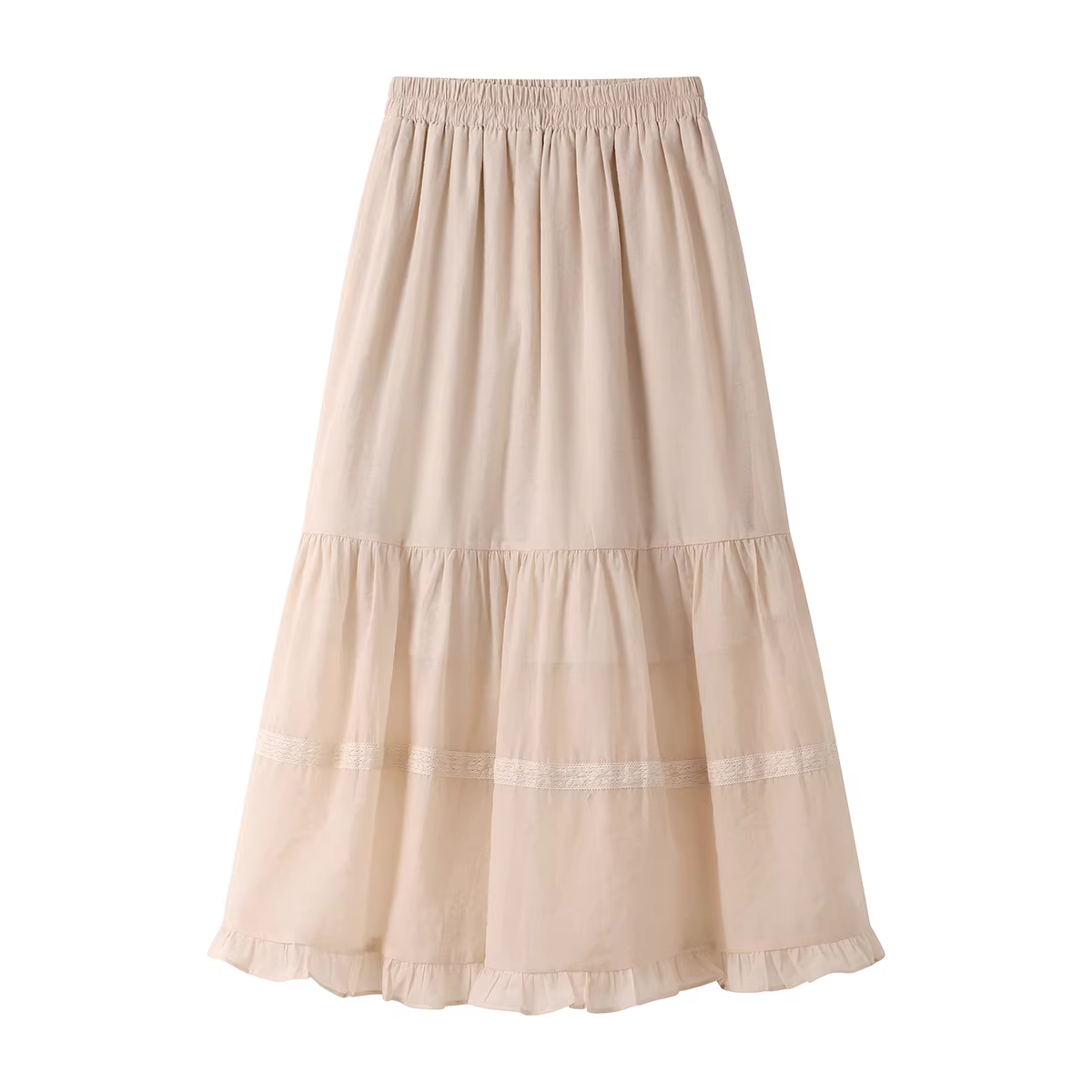 Váy lưới kiểu cổ điển NSROU kiểu Pháp dành cho nữ mùa hè thiết kế độc đáo váy bánh ngọt dài vừa phải