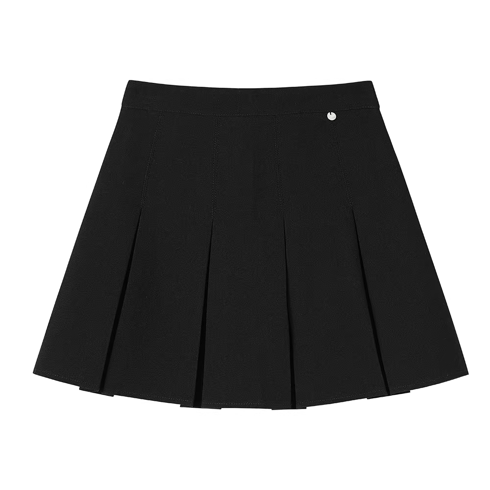 Váy xếp ly eo cao tôn dáng phong cách Hàn Quốc dành cho nữ, thiết kế xuân thu, váy mini ôm sát dáng chữ A hợp thời trang.