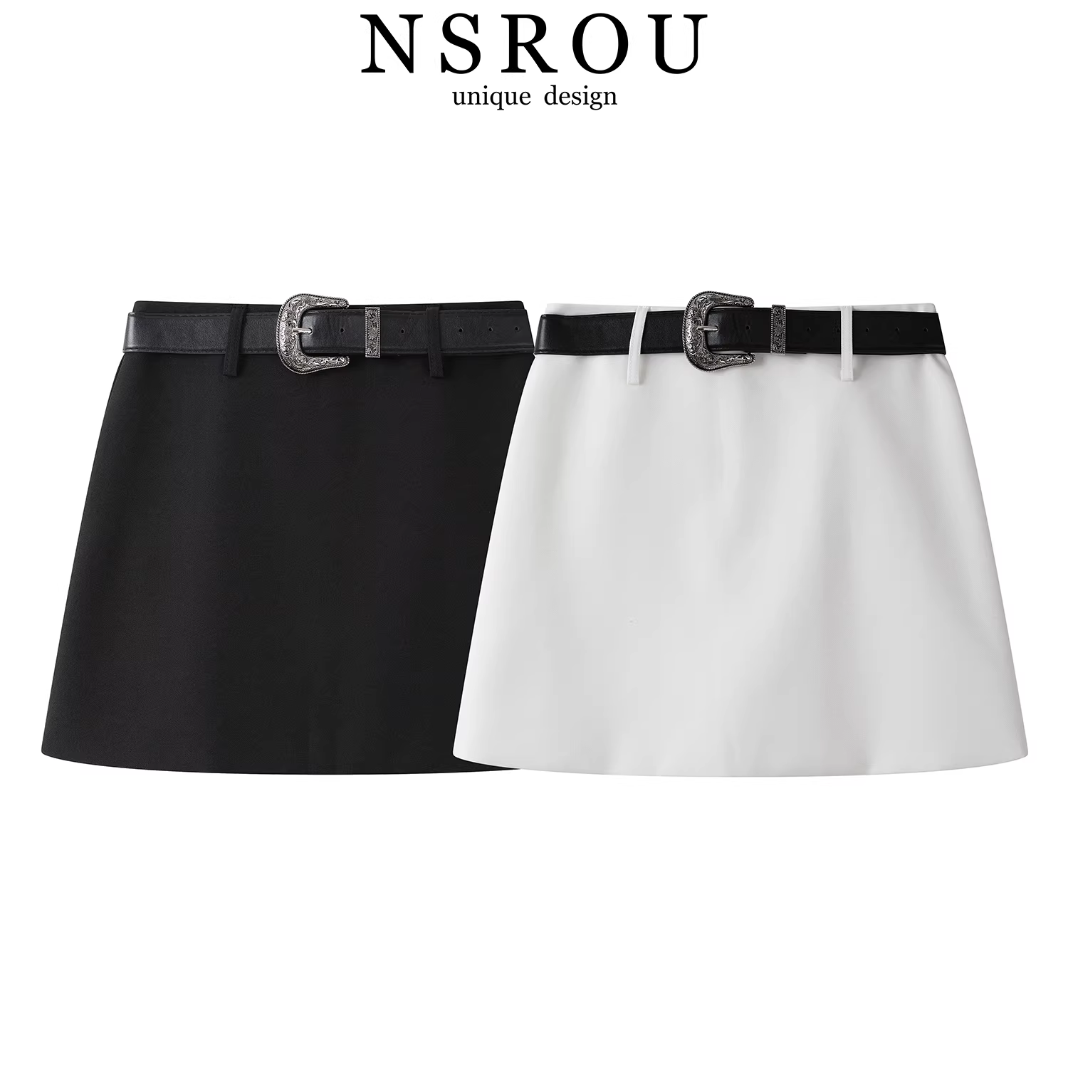 Váy chữ A màu trơn thời trang phong cách Hàn Quốc dành cho nữ, váy ngắn ôm hông kiểu dáng mới mùa hè.