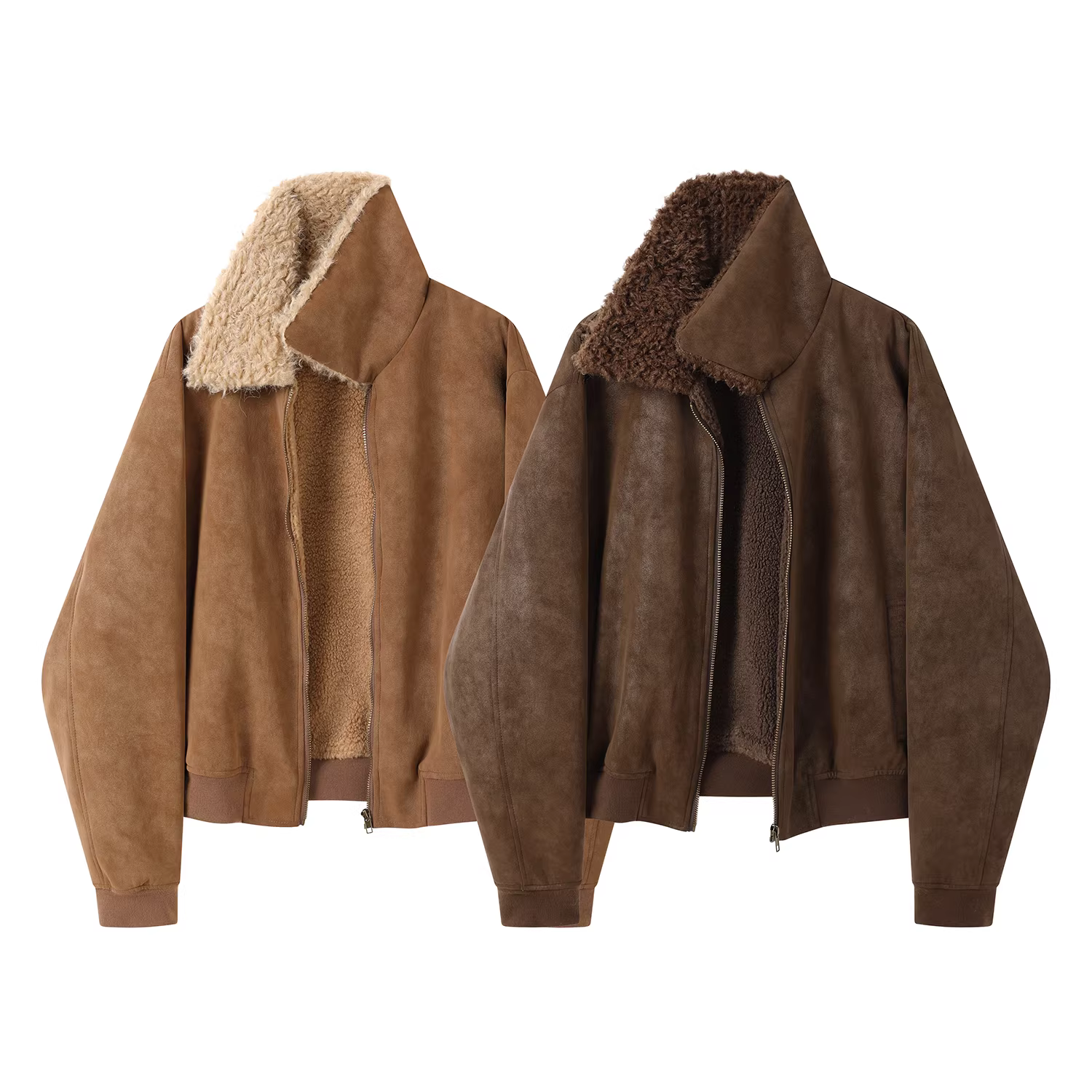 Áo khoác lông cừu ngắn Melard cổ điển dành cho nữ, áo khoác dày có ve áo ngắn kiểu Mỹ mùa đông mới.