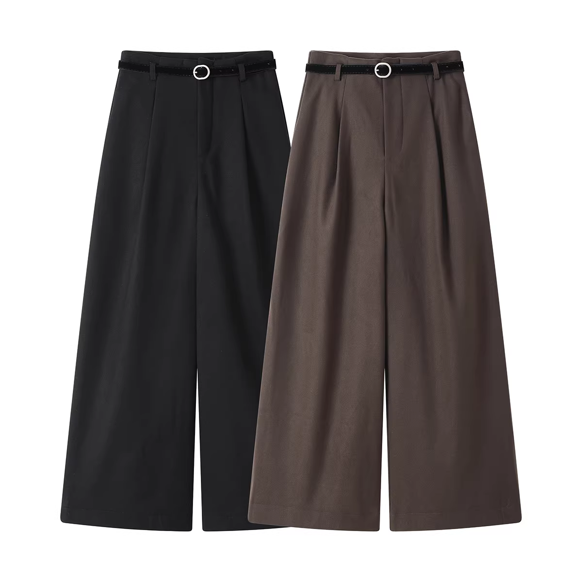 Quần ống đứng đơn giản kiểu NS Hàn Quốc dành cho nữ, quần dài dáng rộng cạp cao dày dặn, chất liệu mềm mại, kiểu dáng suông, mặc mùa thu đông.