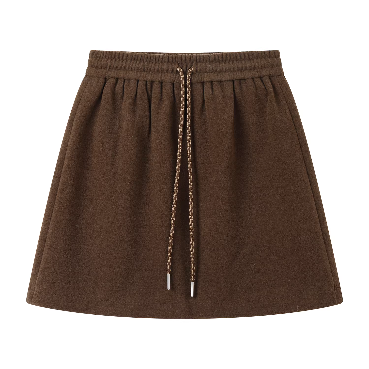 Bộ đồ hai mảnh áo và váy có lót lông cừu, thời trang, trẻ trung, thể thao, giản dị, tôn dáng, ấm áp dành cho nữ, phong cách mùa đông mới.