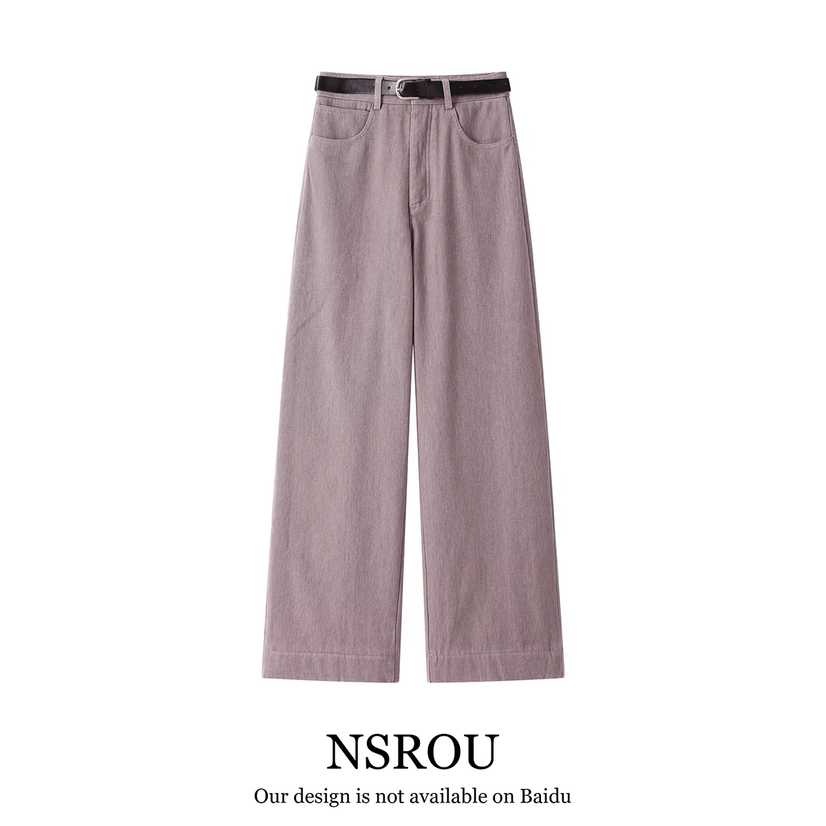 NSROU Quần jean ống đứng có lót lông cừu kiểu cổ điển phong cách Hàn Quốc dành cho nữ, quần dài dáng rộng dáng rộng mùa đông