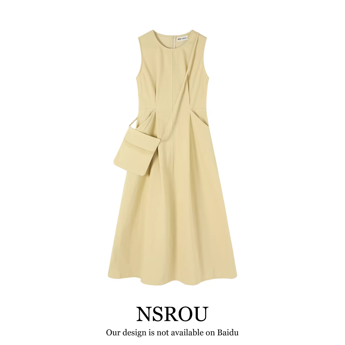 Đầm hai dây phong cách Hàn Quốc đơn giản và thanh lịch dành cho nữ, đầm dài không tay kiểu dáng đơn giản cao cấp mùa hè