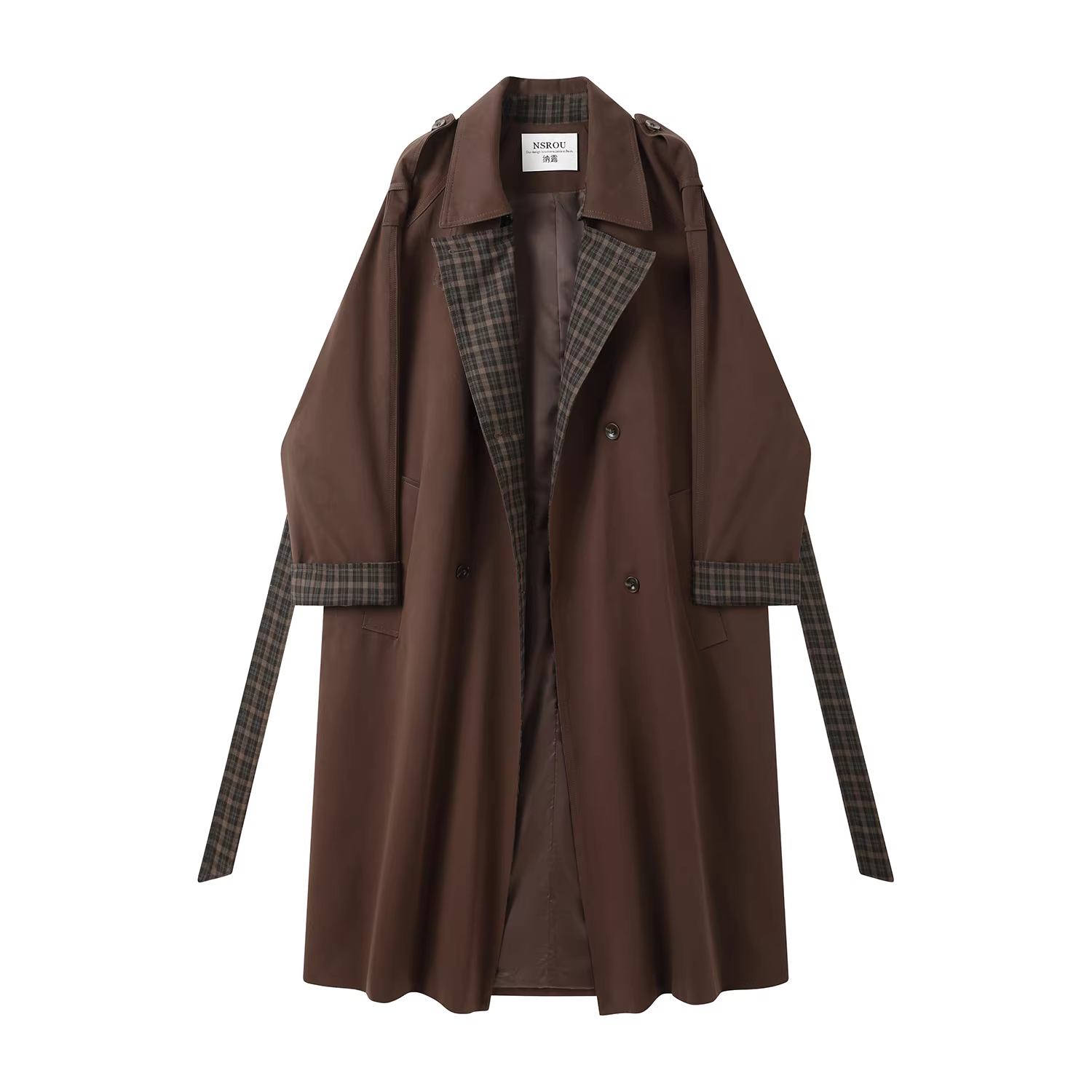 Áo khoác dài Melard cổ điển có ve áo kiểu Anh dành cho nữ, áo khoác phong cách Hàn Quốc cao cấp mùa thu.