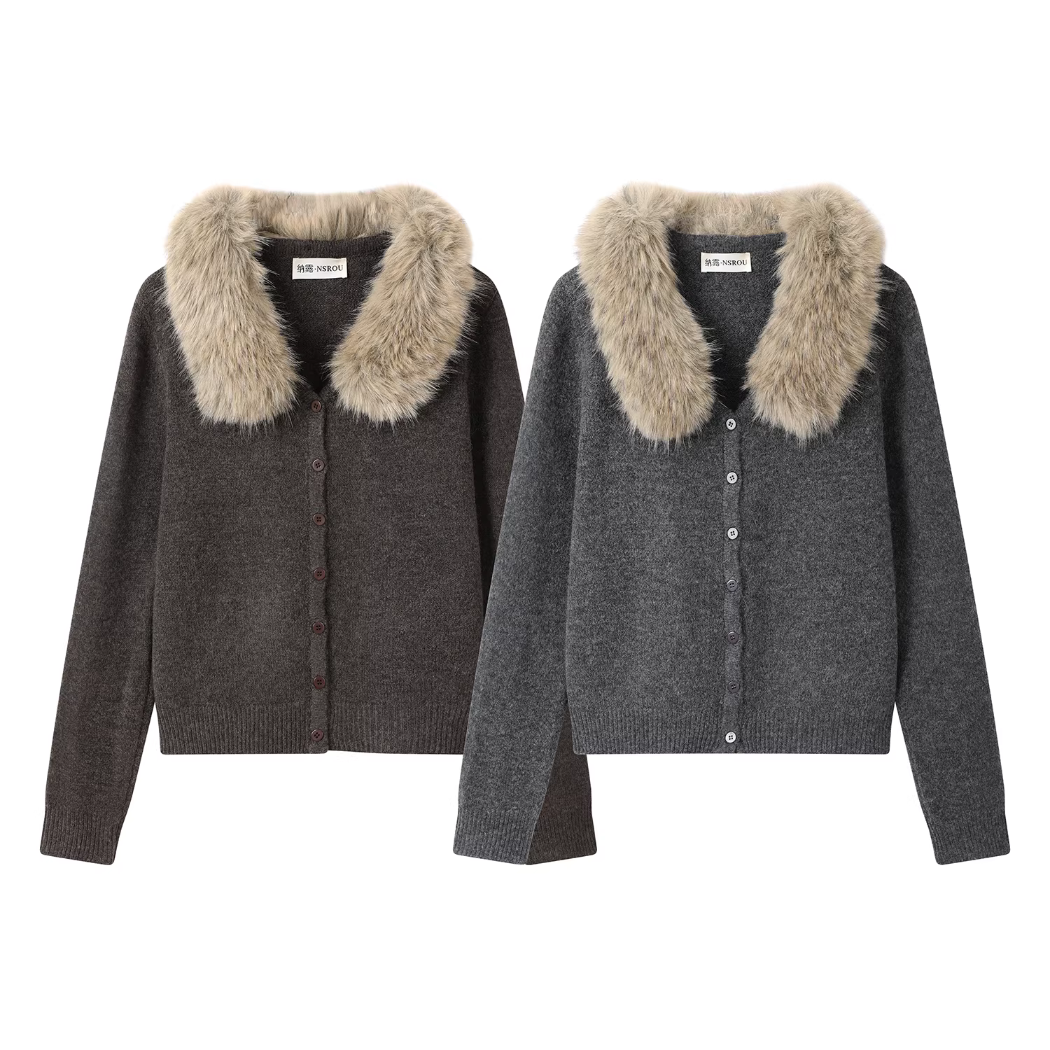 Áo khoác cardigan dệt kim ngắn phong cách retro hàn quốc dành cho nữ, áo len thời trang và trẻ trung cho mùa thu đông.