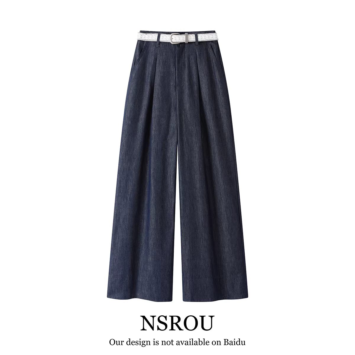 Quần jean dáng rộng cổ điển kiểu Hàn Quốc dành cho nữ, quần dài ống rộng thẳng đa năng cao cấp mùa xuân hè