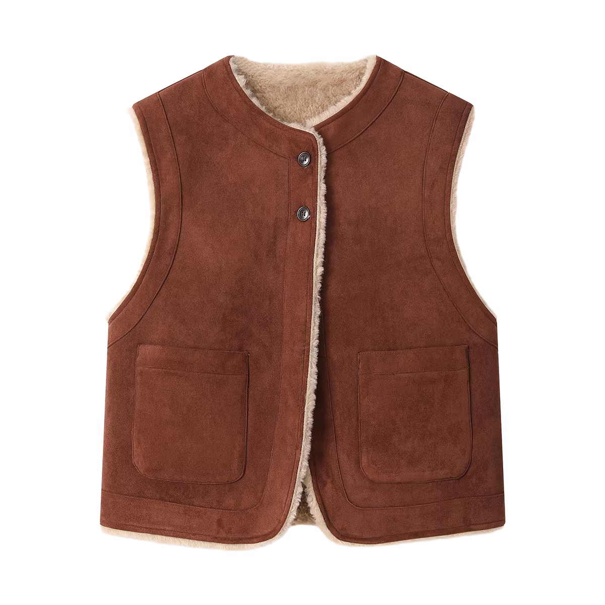 NSROU niche retro độc đáo siêu phong cách áo khoác ngắn bằng da lộn dày dành cho nữ đầu mùa thu sang trọng