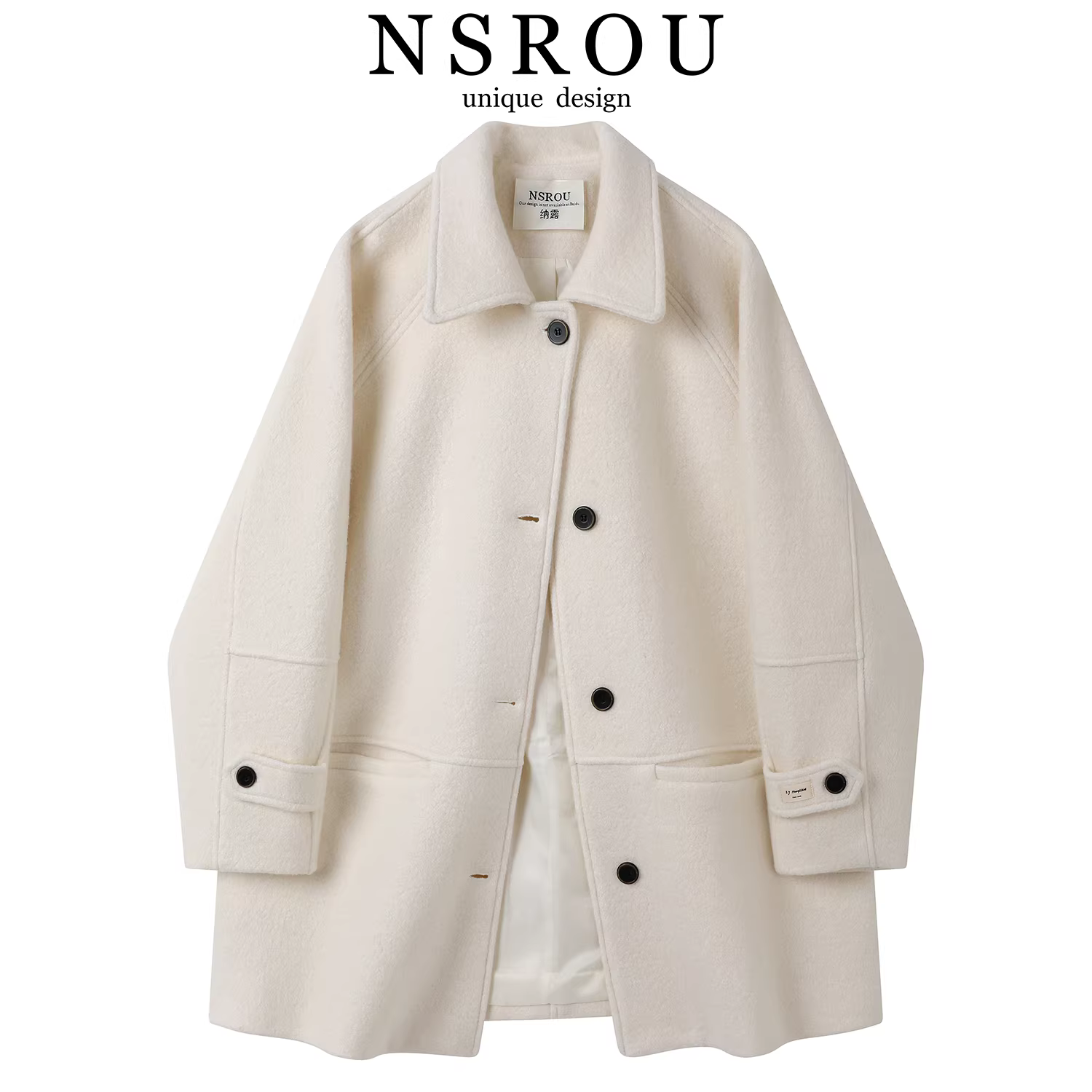 Áo khoác len dài vừa phải kiểu Hàn Quốc dành cho nữ, mùa thu đông, cao cấp, siêu đẹp, áo khoác len dày dặn