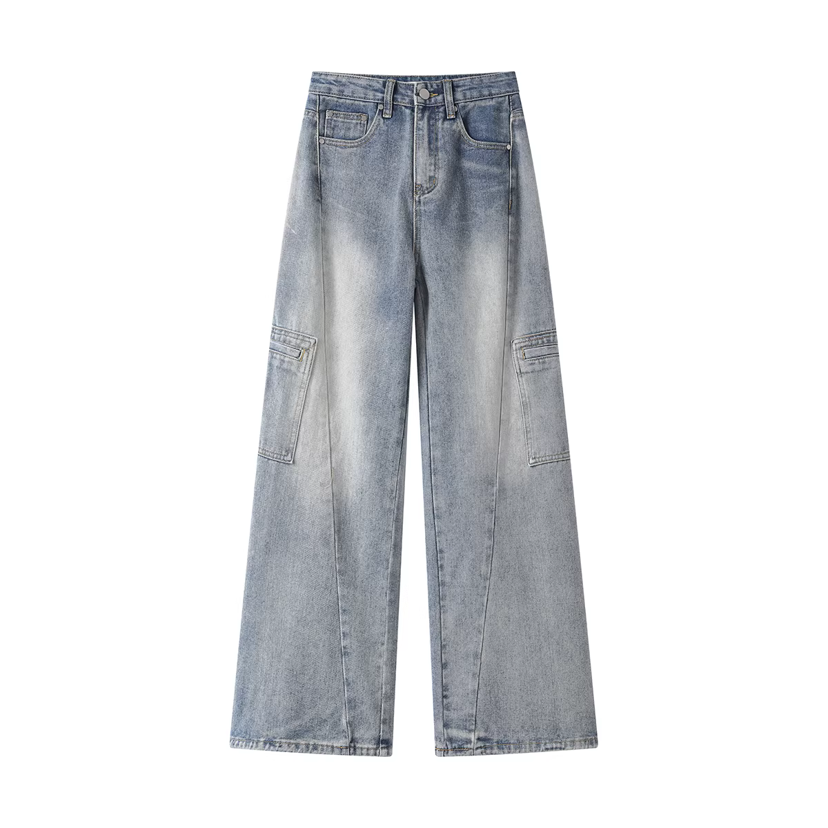 Quần jean công sở đa năng kiểu dáng cổ điển của Mỹ dành cho nữ, quần dài thẳng lưng cao, mặc thường ngày, thích hợp cho mùa xuân, mùa thu và mùa hè.