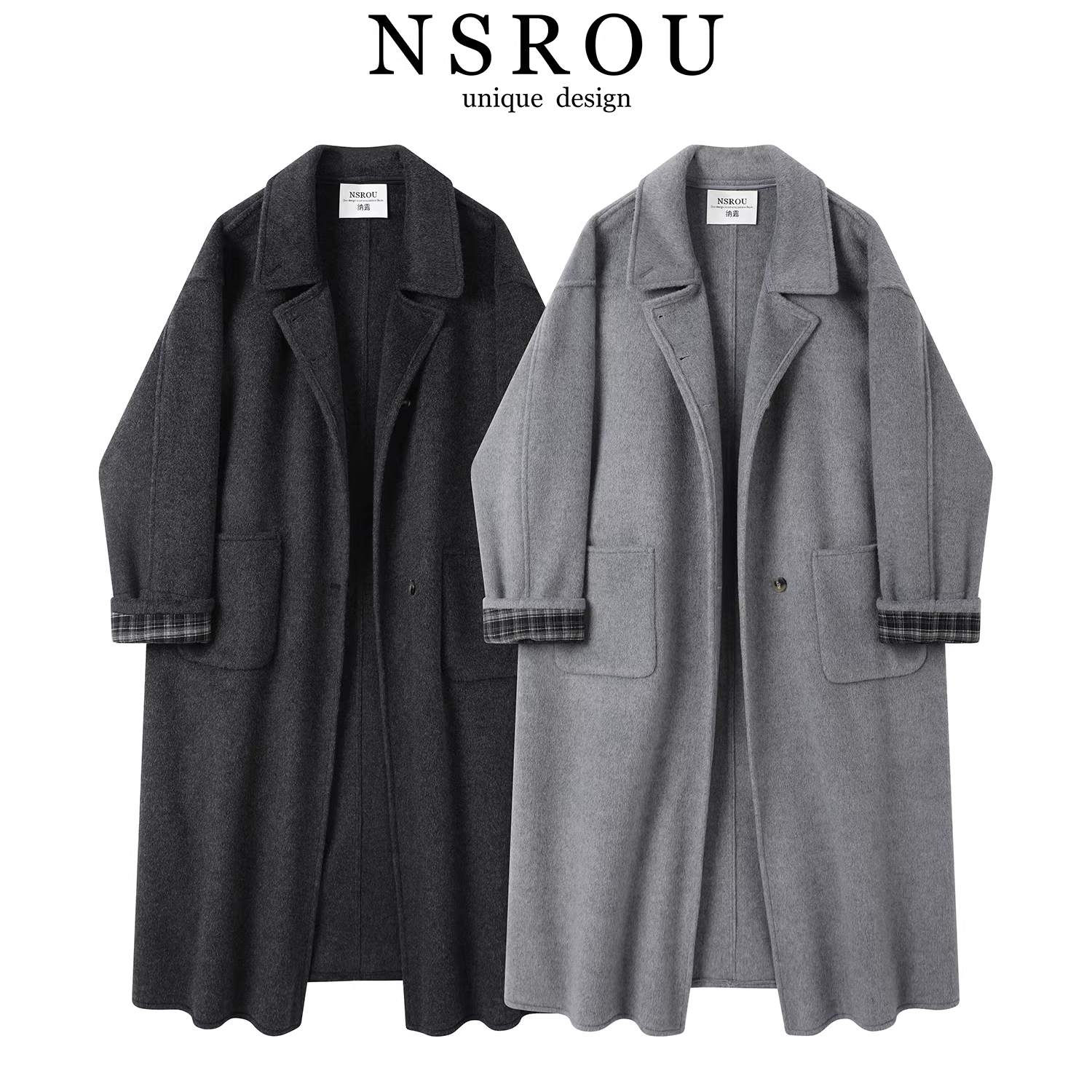 Áo khoác len dài dáng rộng và đa năng phong cách Hàn Quốc dành cho nữ, mùa thu đông, áo khoác dài cao cấp và siêu phong cách.