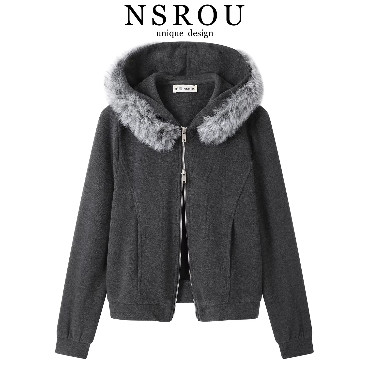 Áo khoác cardigan dệt kim có mũ trùm đầu ngắn phong cách Hàn Quốc dành cho nữ, áo khoác dày đa năng mùa thu đông, áo khoác giảm béo