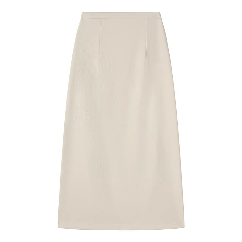 Váy bút chì dáng chữ A eo cao, dài trung bình, kiểu Pháp, dành cho nữ, mùa xuân thu, váy đen cao cấp đa năng.