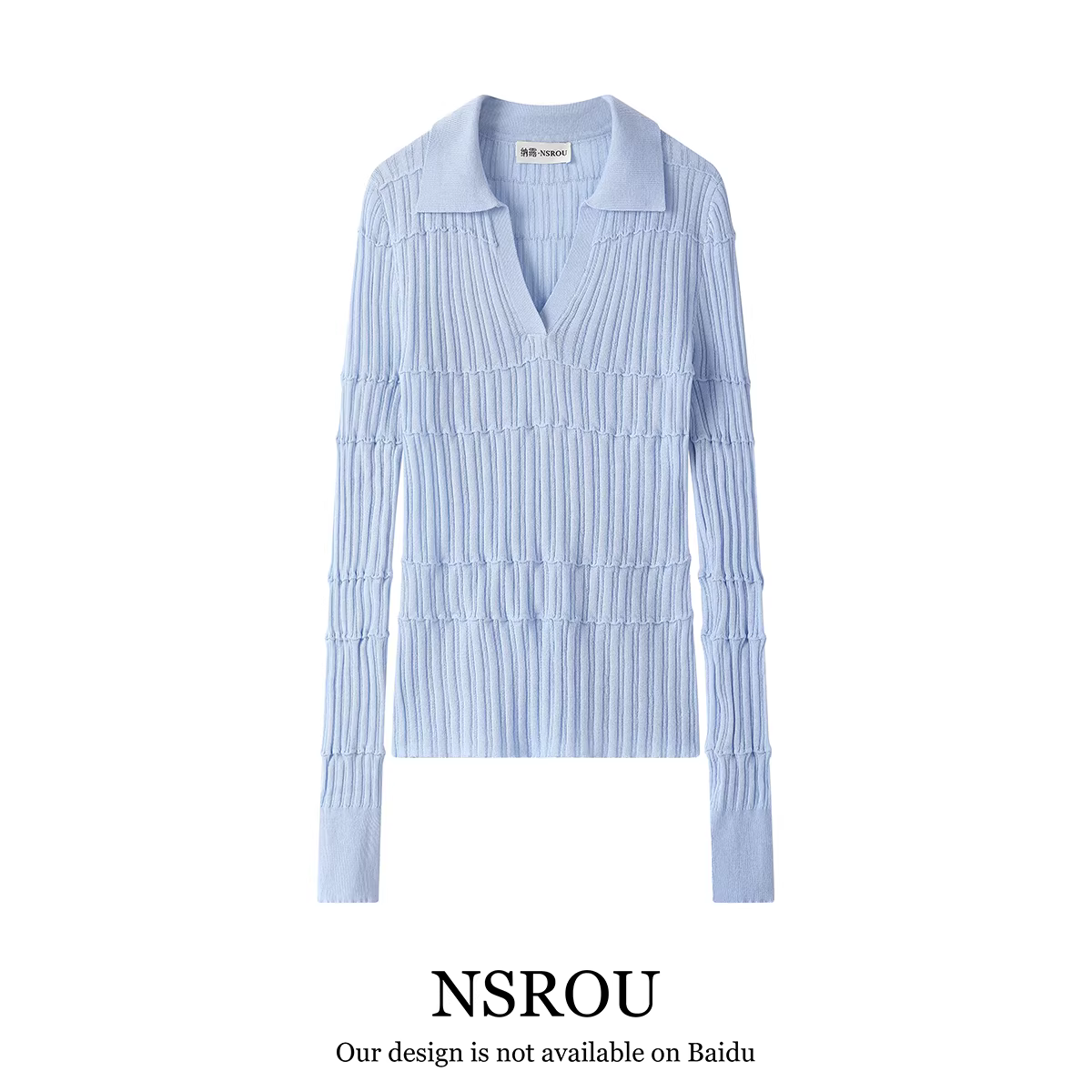 Áo dệt kim NSROU sành điệu và gợi cảm với kiểu dáng ôm sát dành cho nữ, áo thun dài tay ôm sát mùa xuân hè.