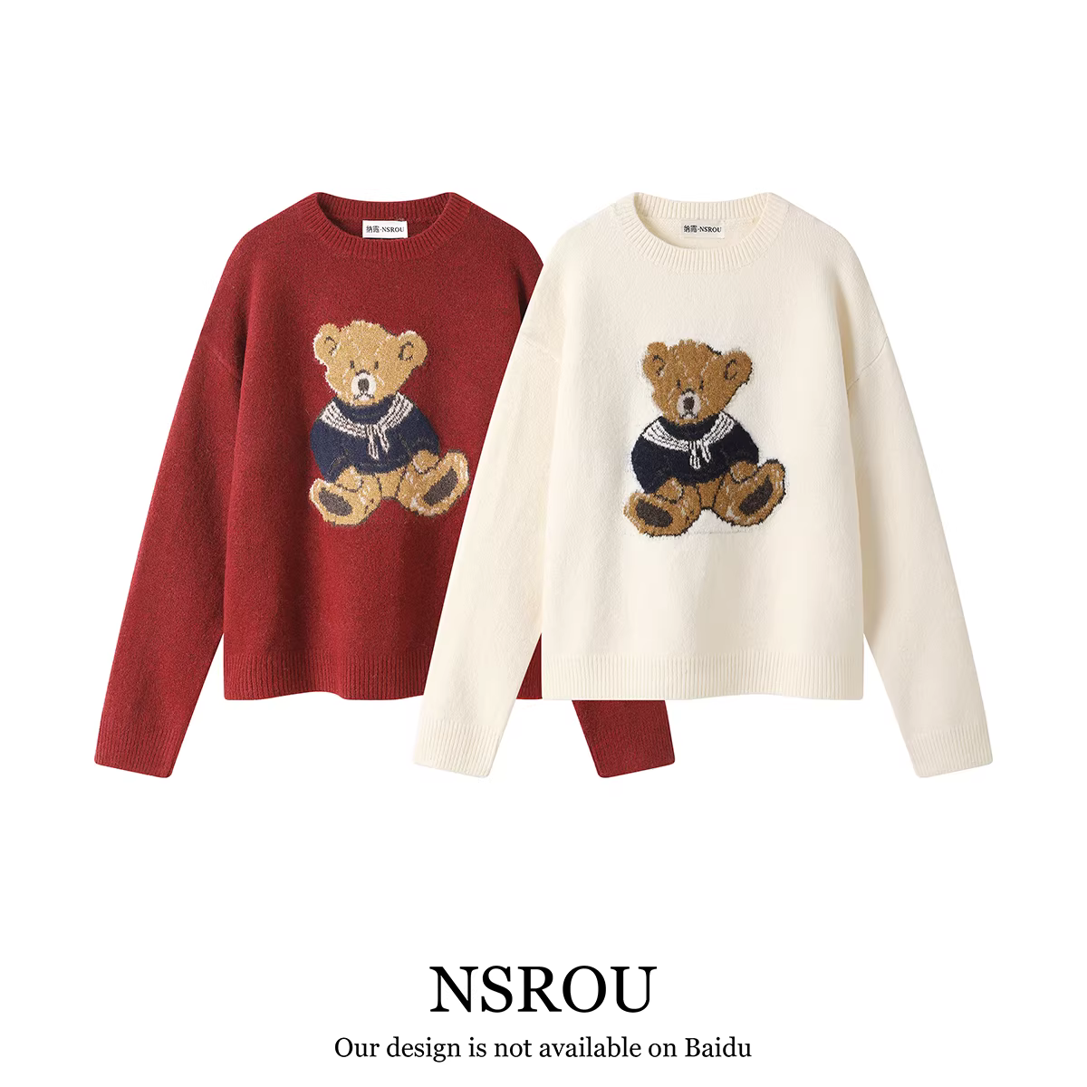 Áo len dệt kim hoạt hình giảm tuổi theo phong cách Hàn Quốc dành cho nữ, mùa thu đông dáng rộng vừa vặn đa năng phong cách lười biếng áo dày mềm mại