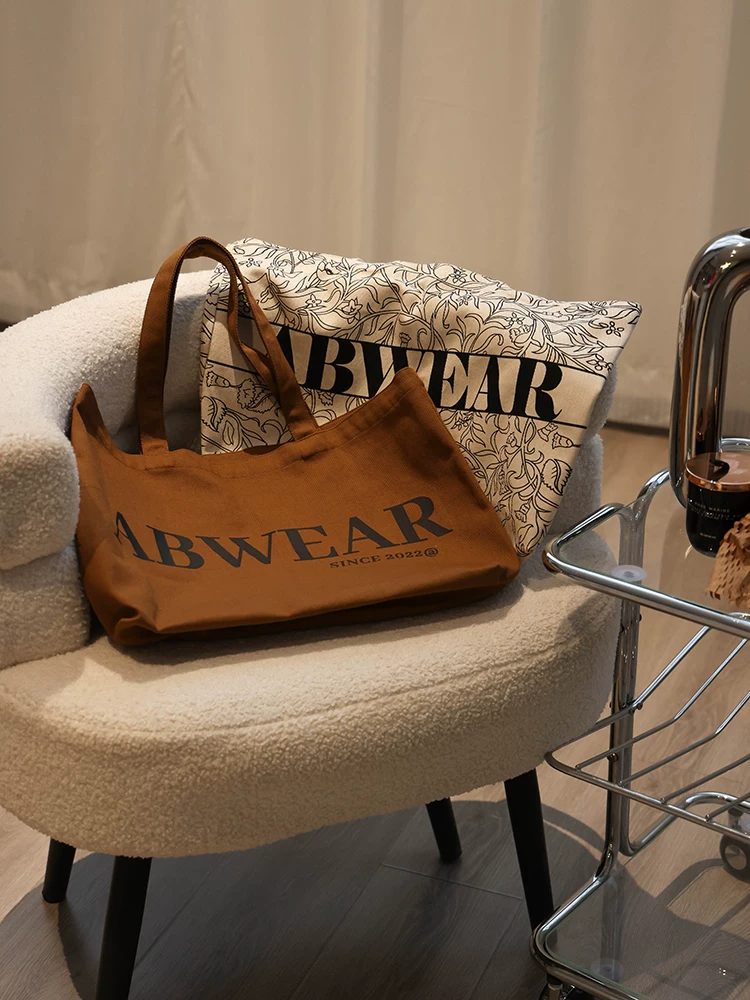 ABWEAR nguyên bản retro quần áo công sở thông thường túi vải canvas sức chứa lớn dành cho nữ 2024 túi đeo chéo cao cấp mới