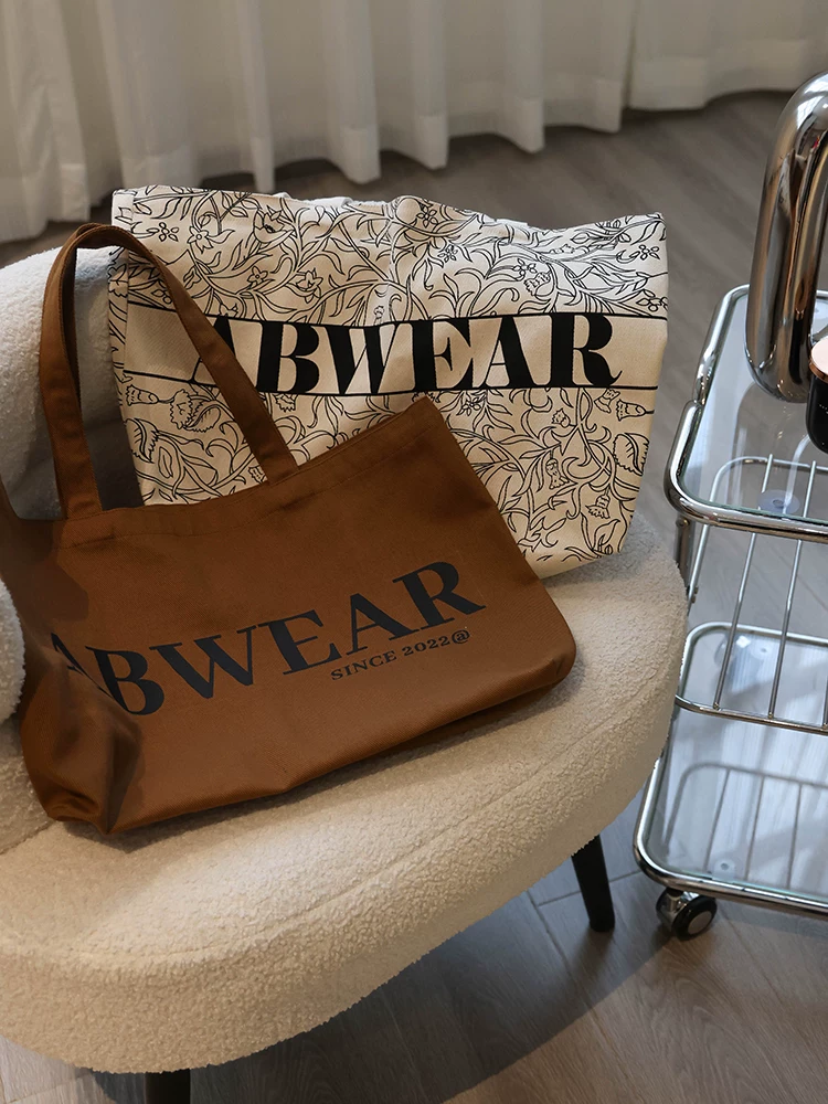 ABWEAR nguyên bản retro quần áo công sở thông thường túi vải canvas sức chứa lớn dành cho nữ 2024 túi đeo chéo cao cấp mới