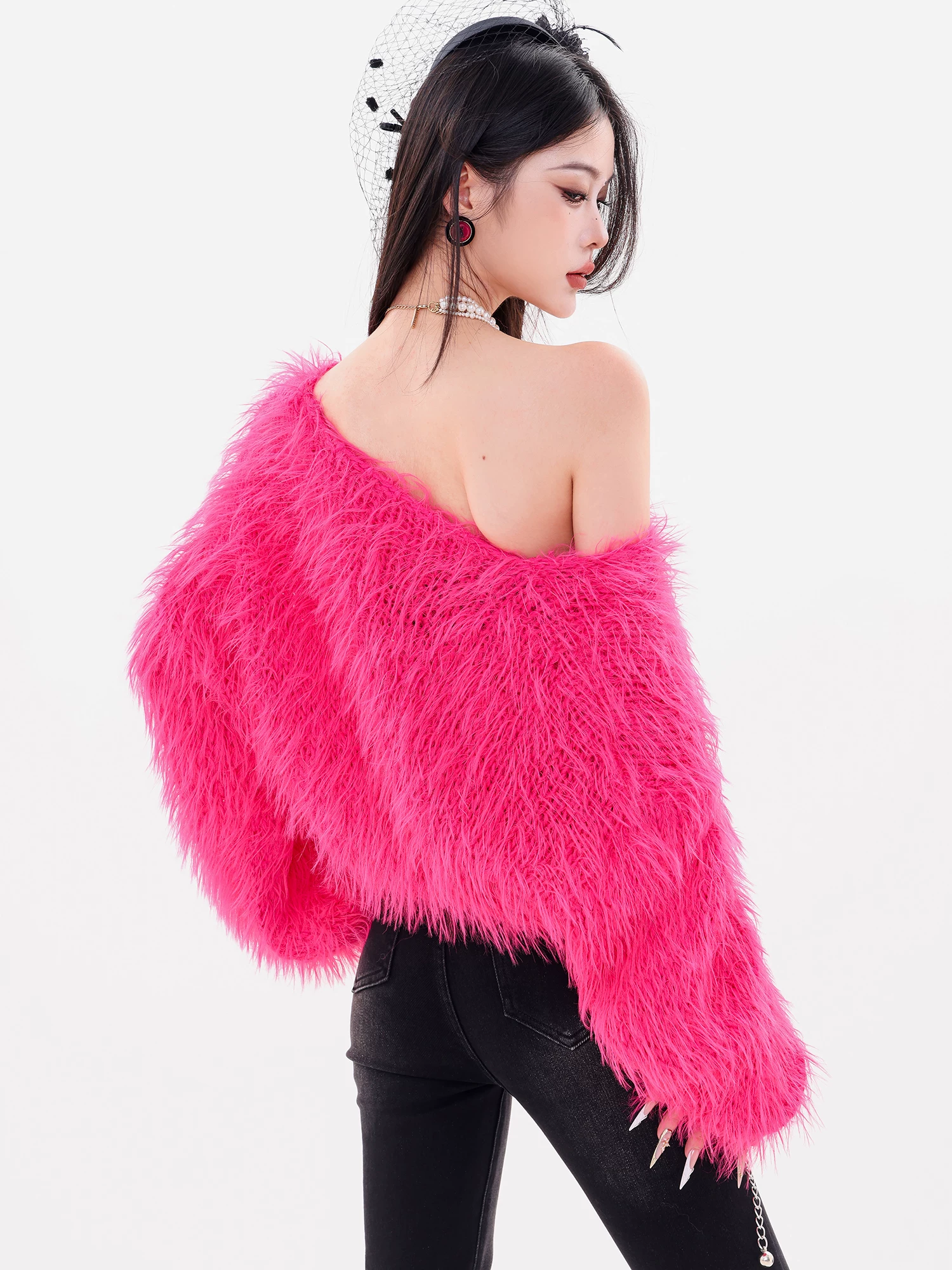 ABWLR Autumn Filter - Áo len đan tua rua phong cách lười biếng nguyên bản dành cho nữ, áo ngắn dáng rộng mới cho mùa thu