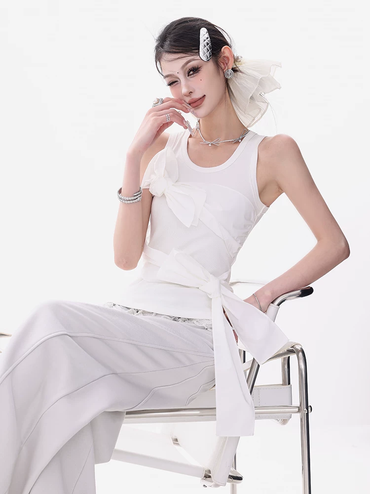 Đảo ABWEAR Wanyou - Áo yếm thiết kế dây đeo hình con bướm nguyên bản dành cho nữ, áo không tay ôm vừa vặn mùa hè mới