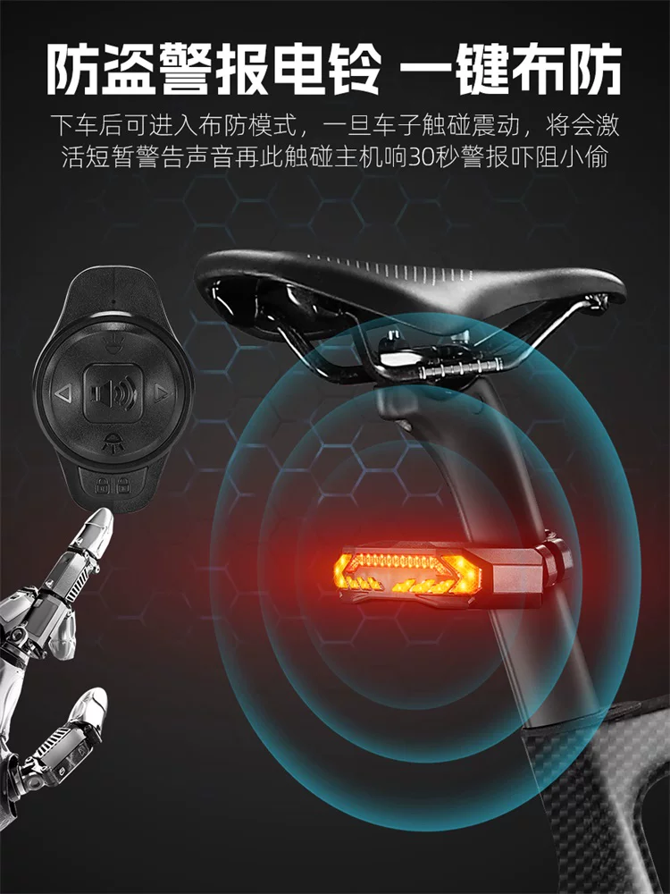 Đèn xe đạp West Rider Đèn cảnh báo đi đêm Cảm biến phanh Điều khiển từ xa Đèn đuôi xe đạp đường núi Phụ kiện đi xe đạp