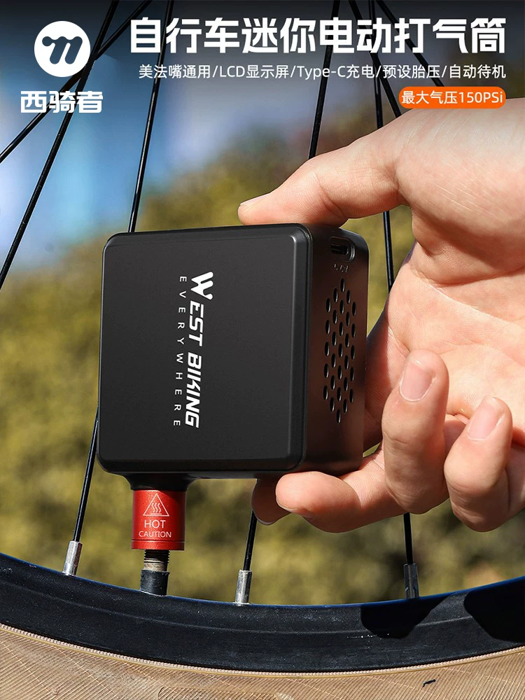Máy bơm điện xe đạp West Rider Máy bơm hơi mini cầm tay dành cho xe đạp leo núi và đường bộ Ống khí