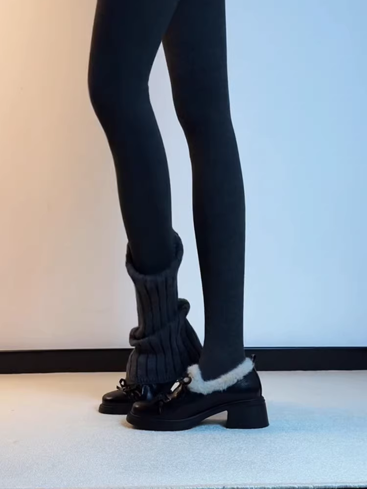 Phiên bản da cừu ~ Giày lười buộc nơ bằng da thật đa năng dành cho nữ, giày lười kiểu Anh, giày da nhỏ ngọt ngào và cá tính theo phong cách Anh