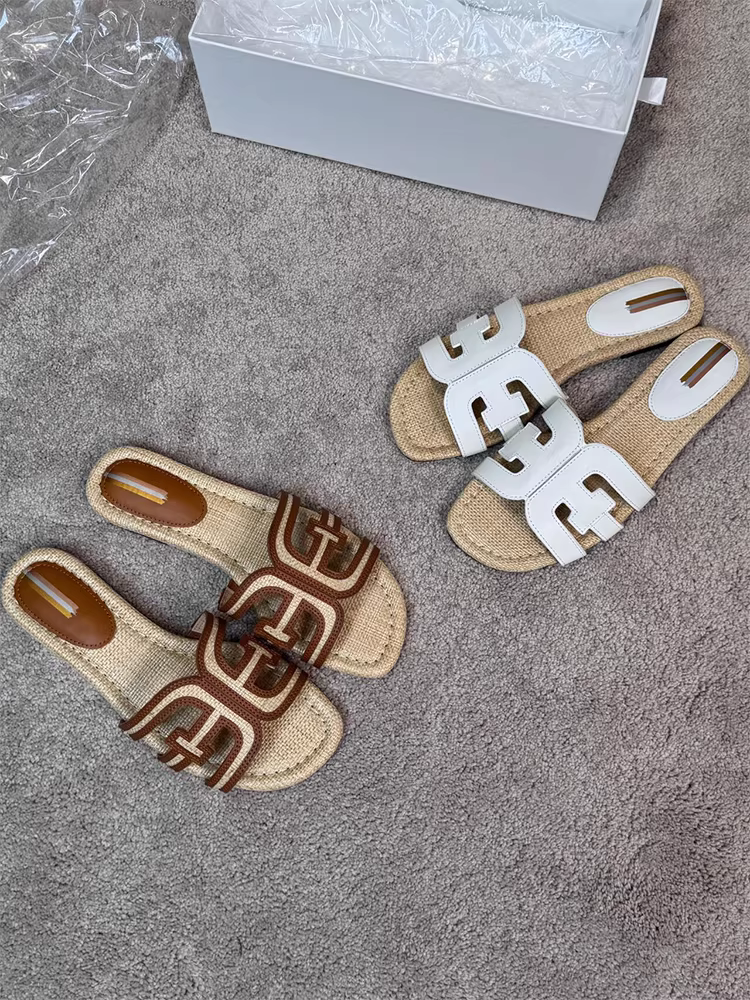 Phiên bản da cừu ~ dép xỏ ngón đế bằng kiểu retro dành cho nữ, trang phục ngoài trời đa năng mới, phong cách đi nghỉ, dép hở mũi thoải mái