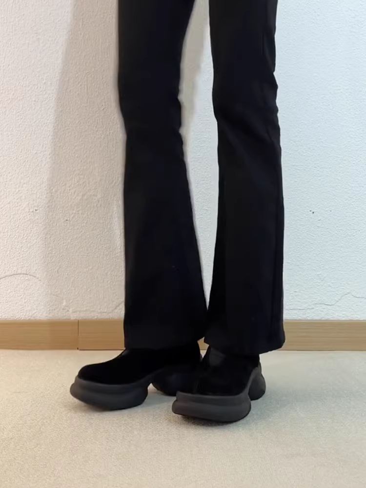 Phiên bản da cừu ~ giày đế bệt nhẹ phong cách cổ điển dành cho phụ nữ nhỏ nhắn, giày lười, thoải mái và thời trang