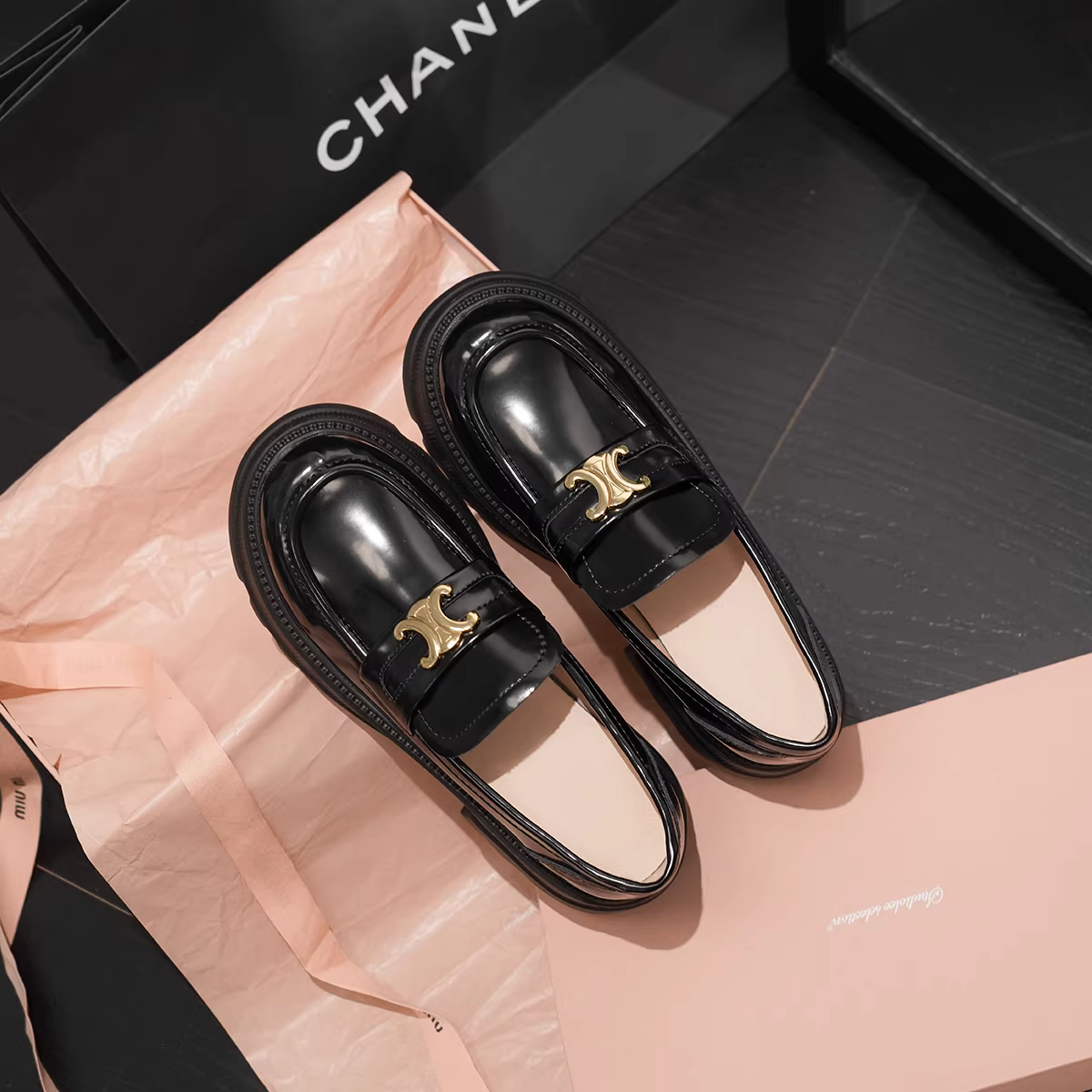 Giày lười nữ da thật đế dày, kiểu Anh mùa thu 2025, giày lười đi êm phong cách học sinh, giày da nhỏ kiểu JK.