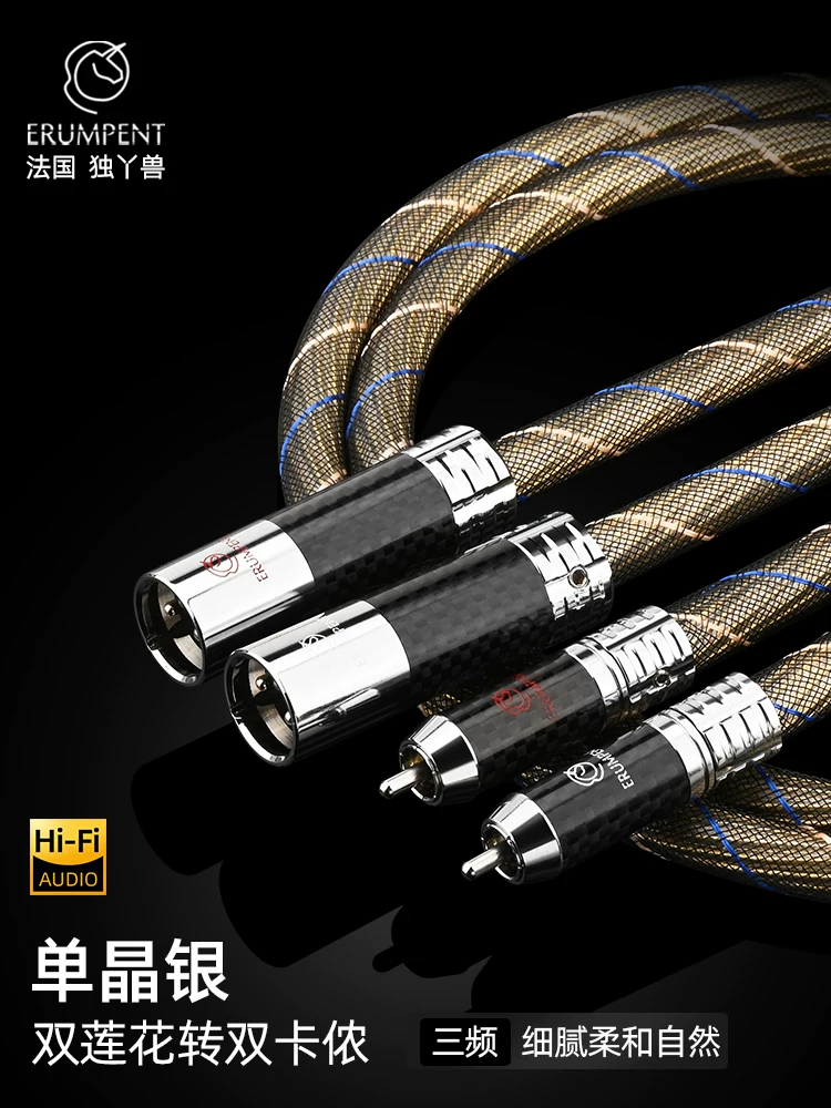 Cáp âm thanh RCA cao cấp kép cái sang kép đực XLR, cáp cân bằng cho mixer và amply